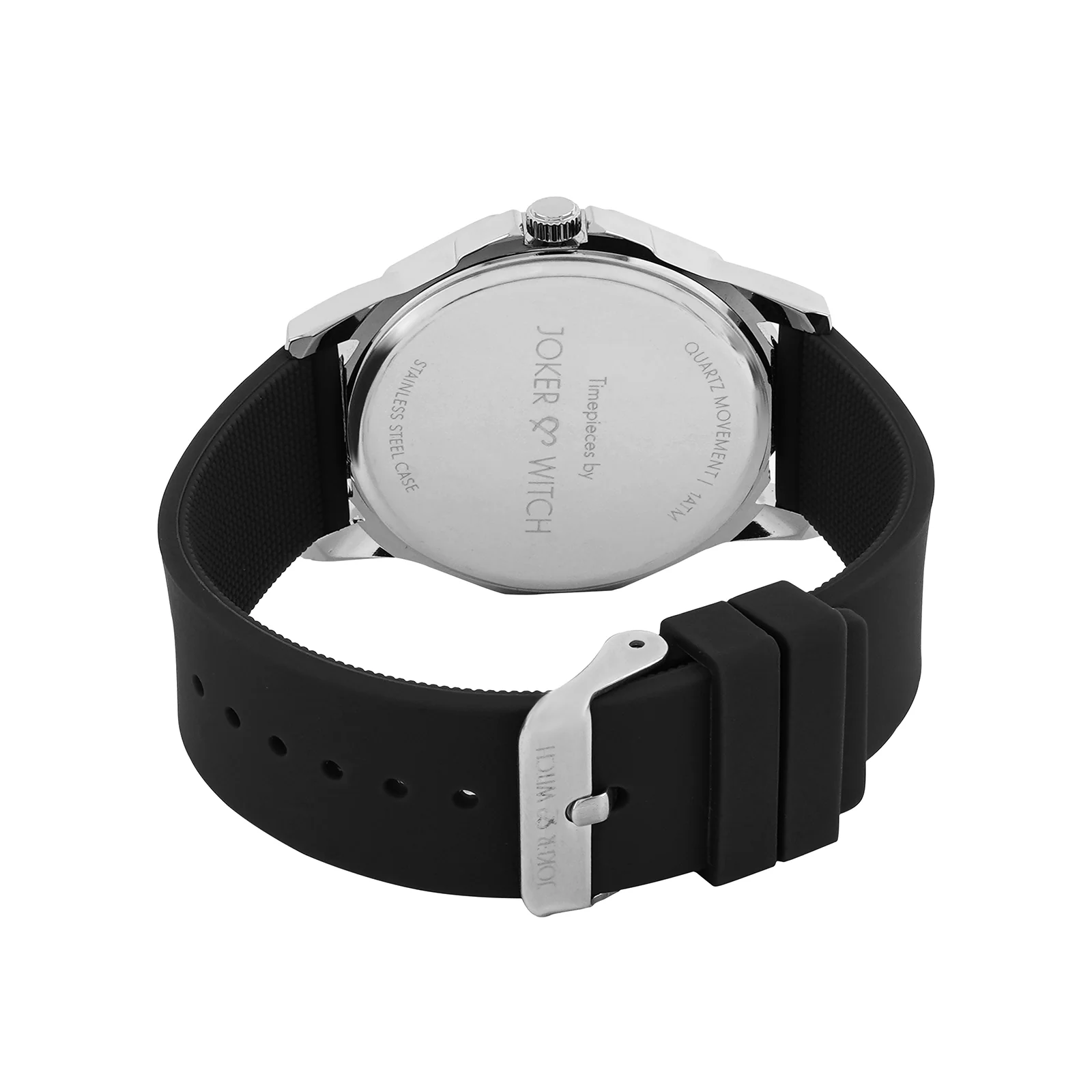 Spyder White Large Hexagon Dial Black Silicone Strap Men's Watch - Image 6