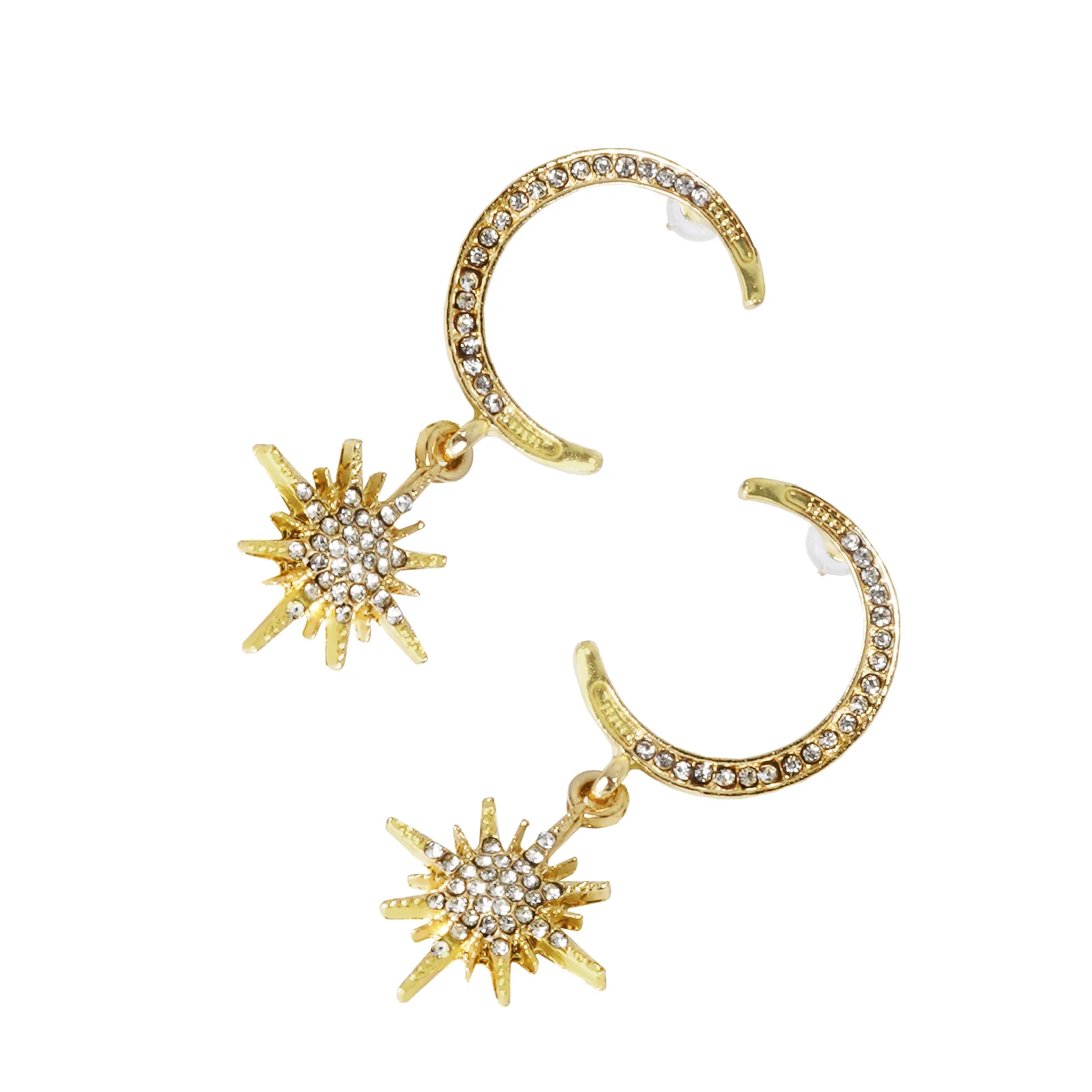 Star Hug Gold Dangler Earrings - Image 5