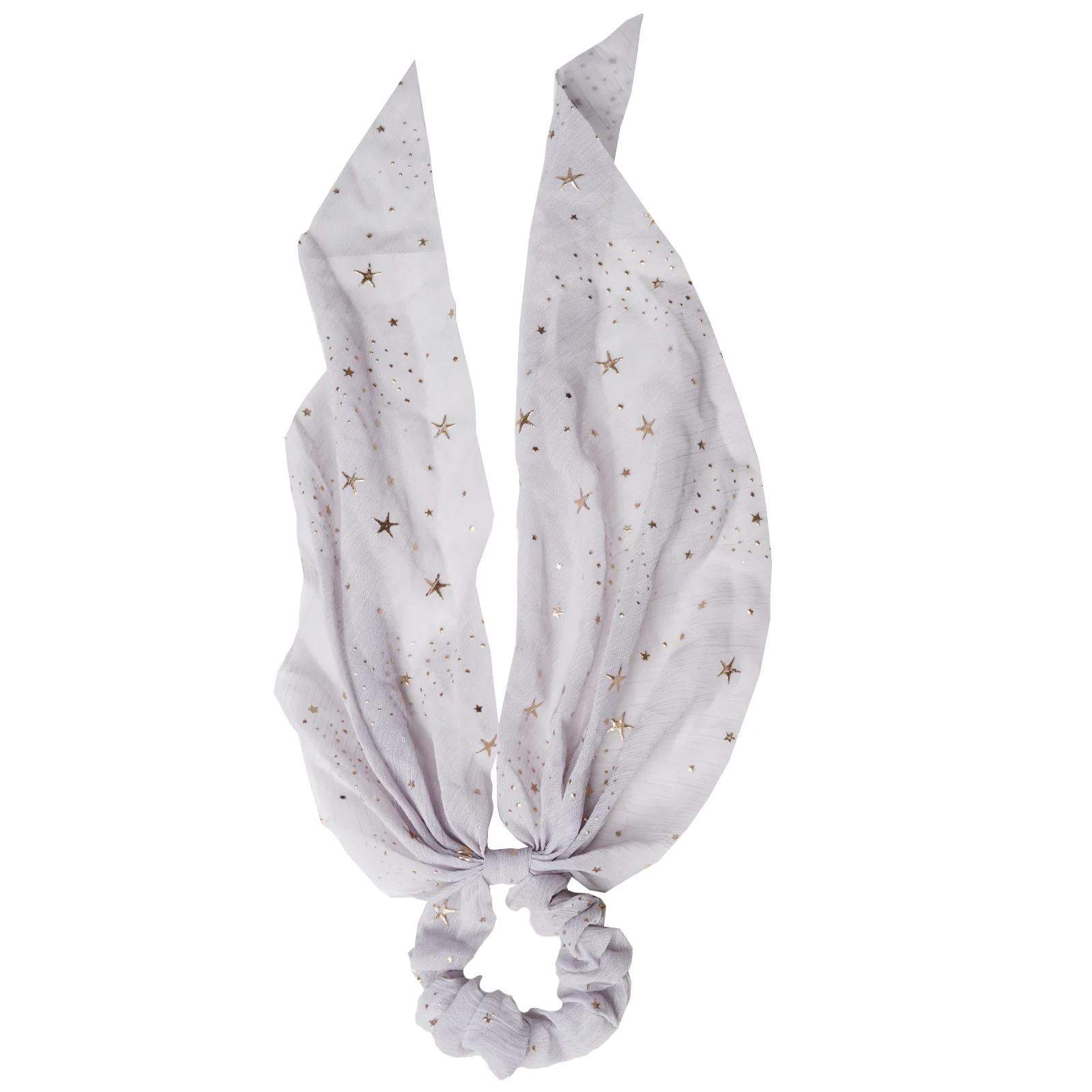 Stardust Grey Scarf Detail Scrunchie - Image 3