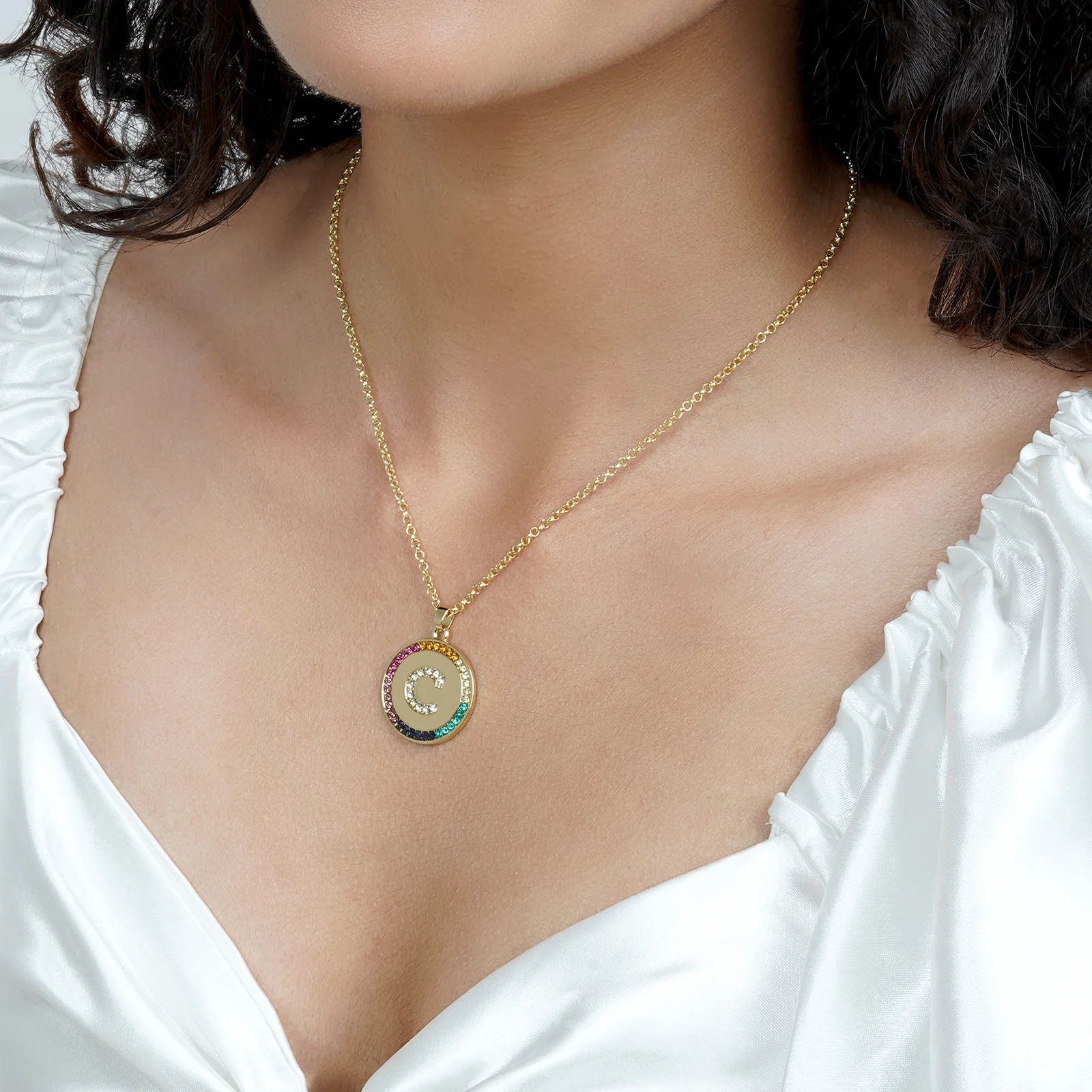 Starlet Alphabet C Necklace - Image 2