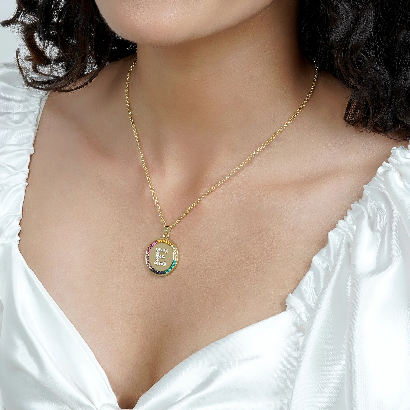 Starlet Alphabet E Necklace - Image 2