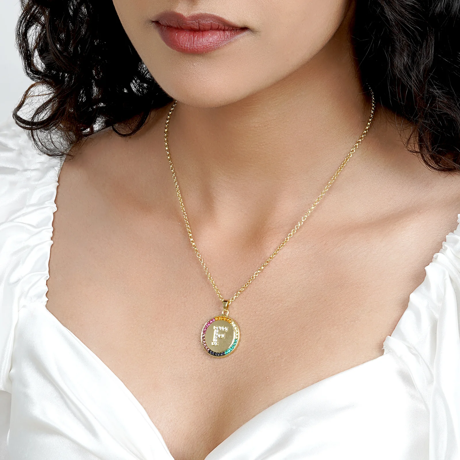 Starlet Alphabet F Necklace - Image 2