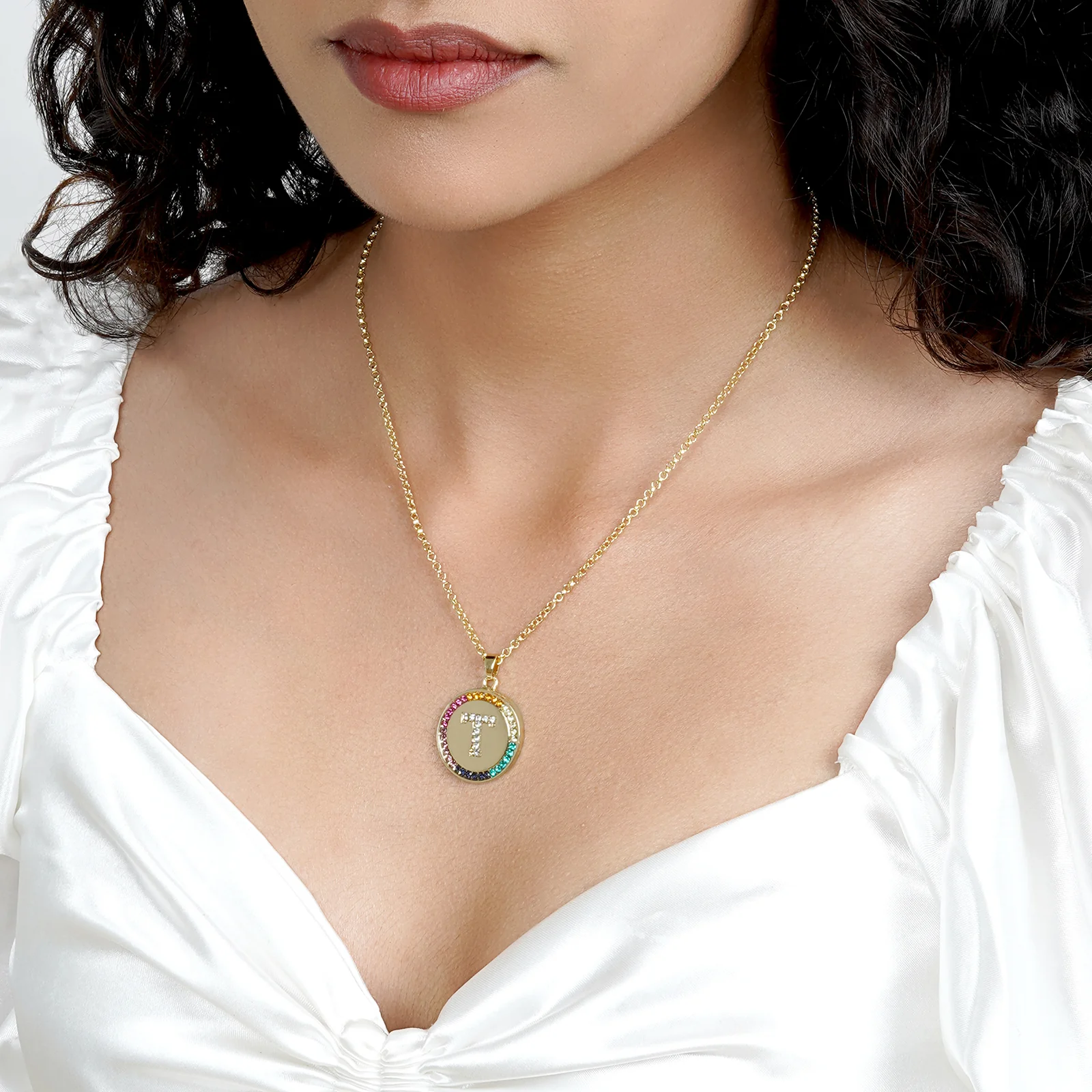 Starlet Alphabet T Necklace - Image 2