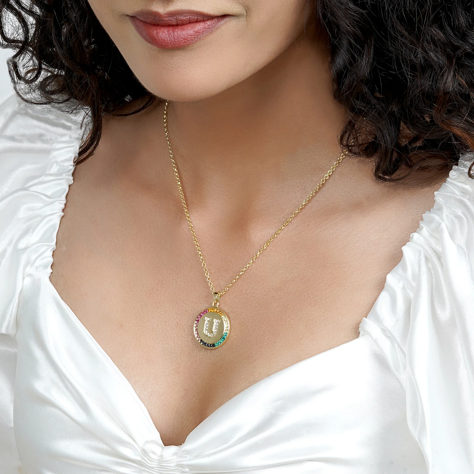 Starlet Alphabet U Necklace - Image 2