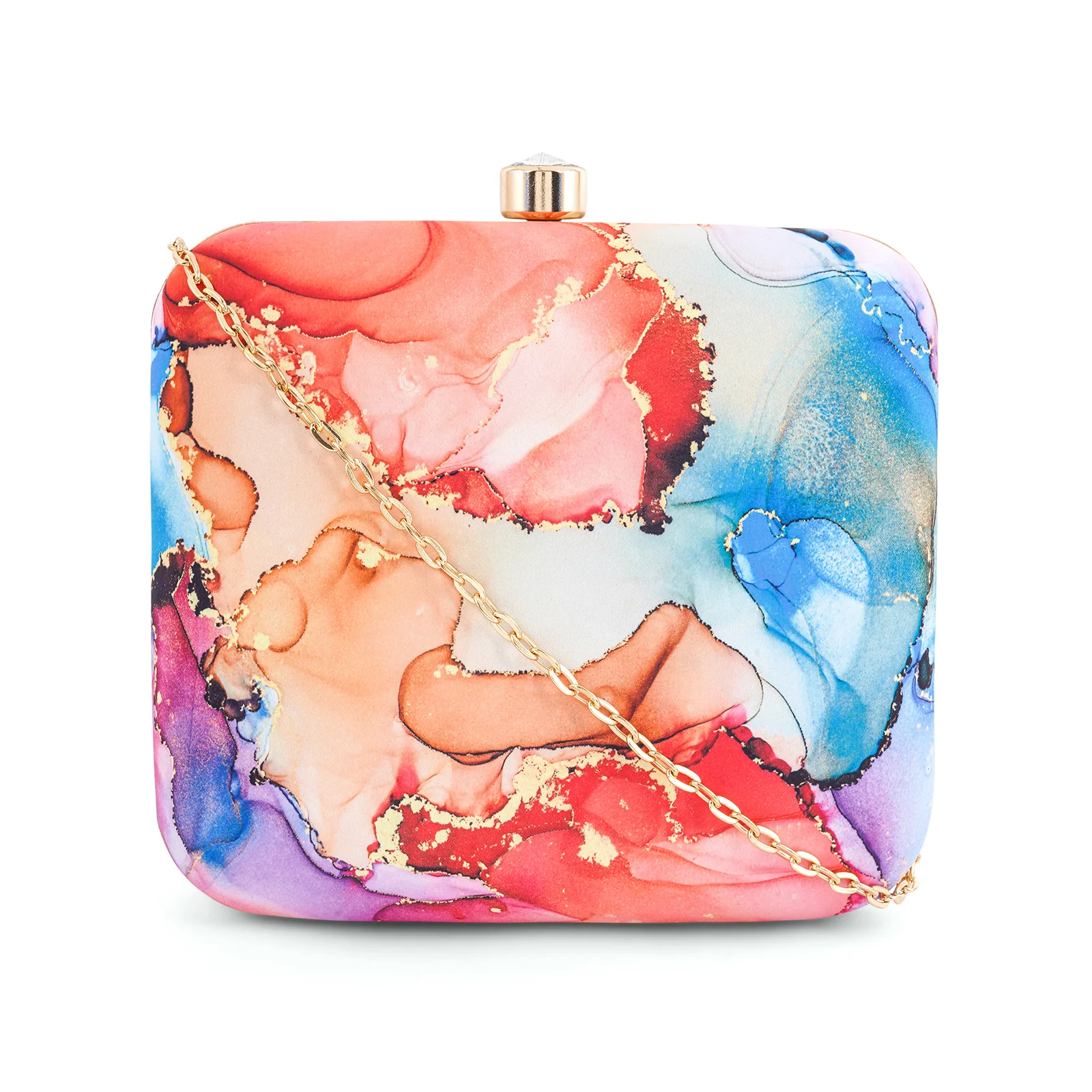 Starlet Charm Multicolour Printed Clutch - Image 3