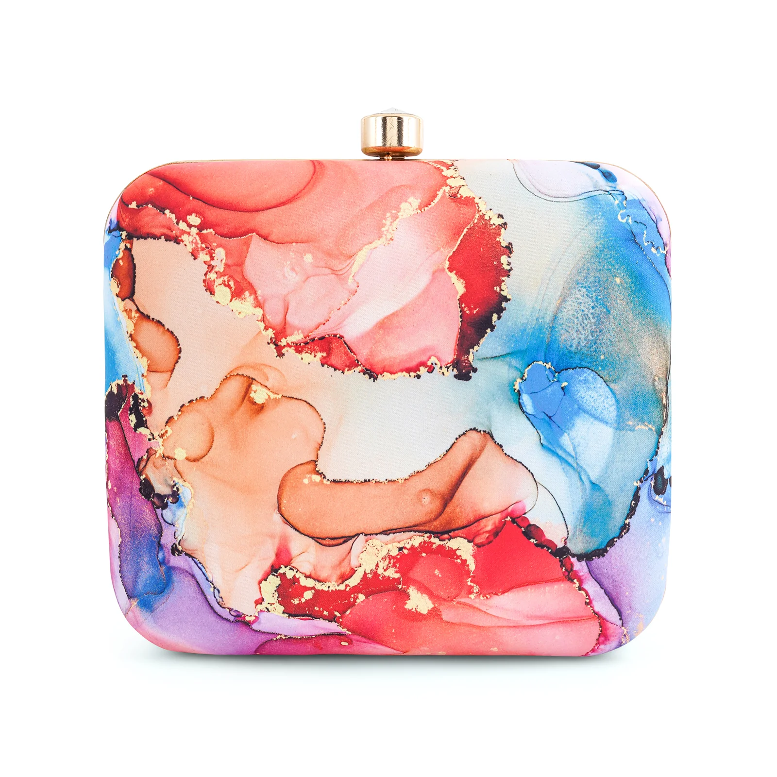Starlet Charm Multicolour Printed Clutch - Image 4