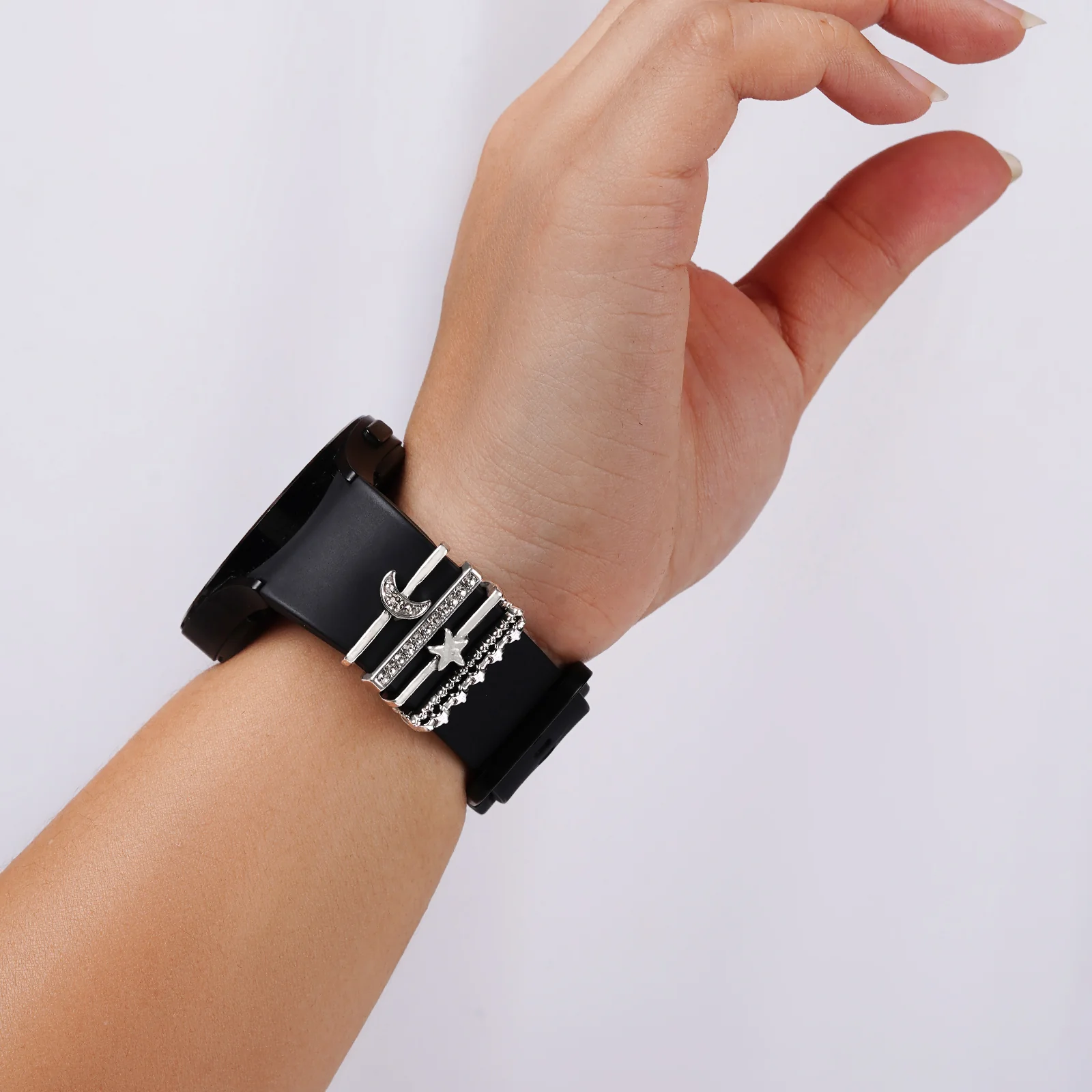 Starry Cosmo Silver Ring Watch Charm - Image 2