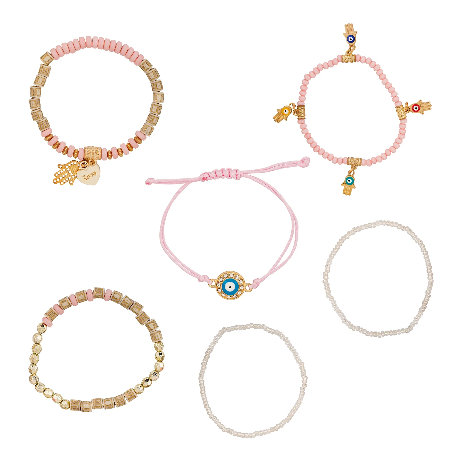 State Of Grace Pink Beaded Bracelet - Image 3