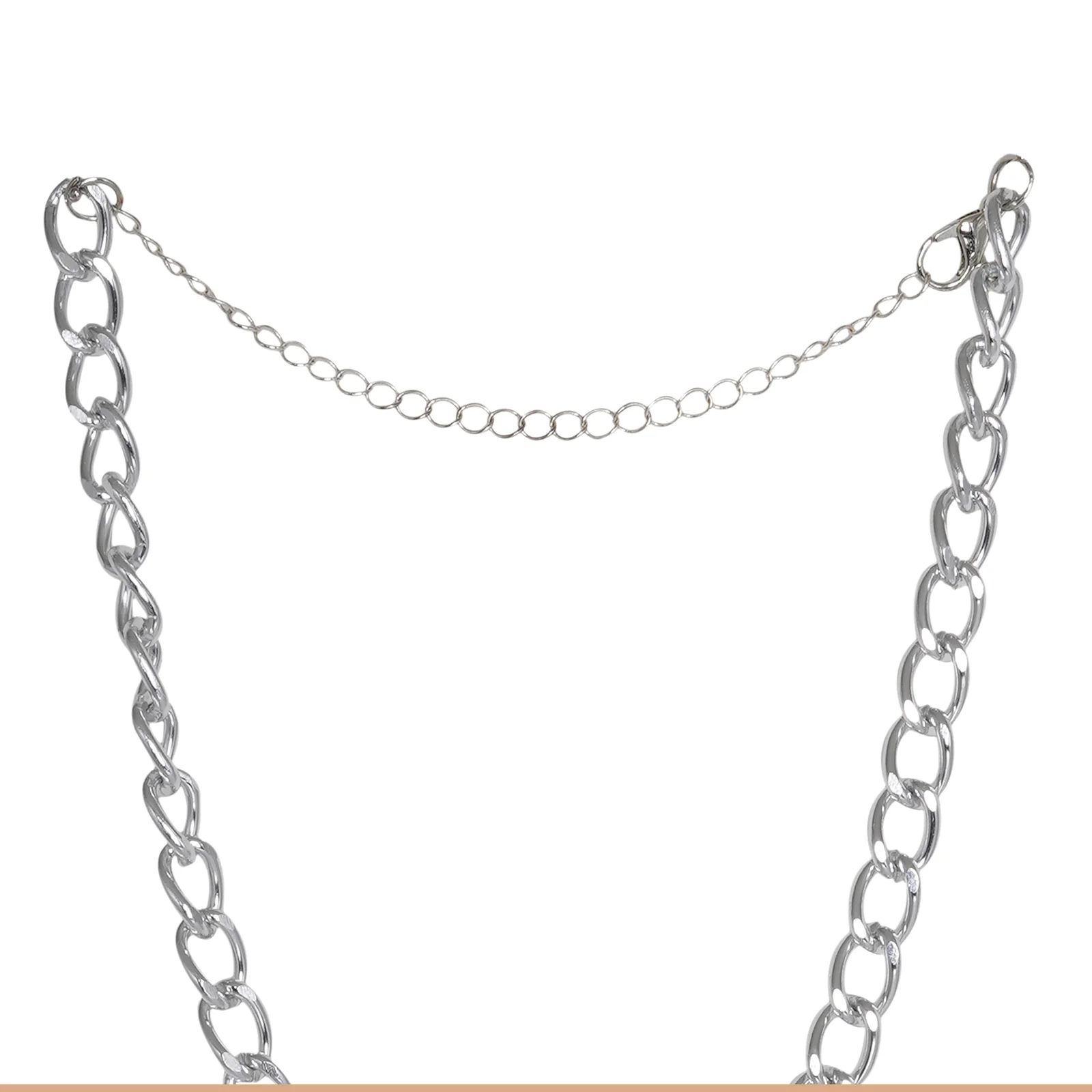 Stella Curb Chain Silver Necklace - Image 4