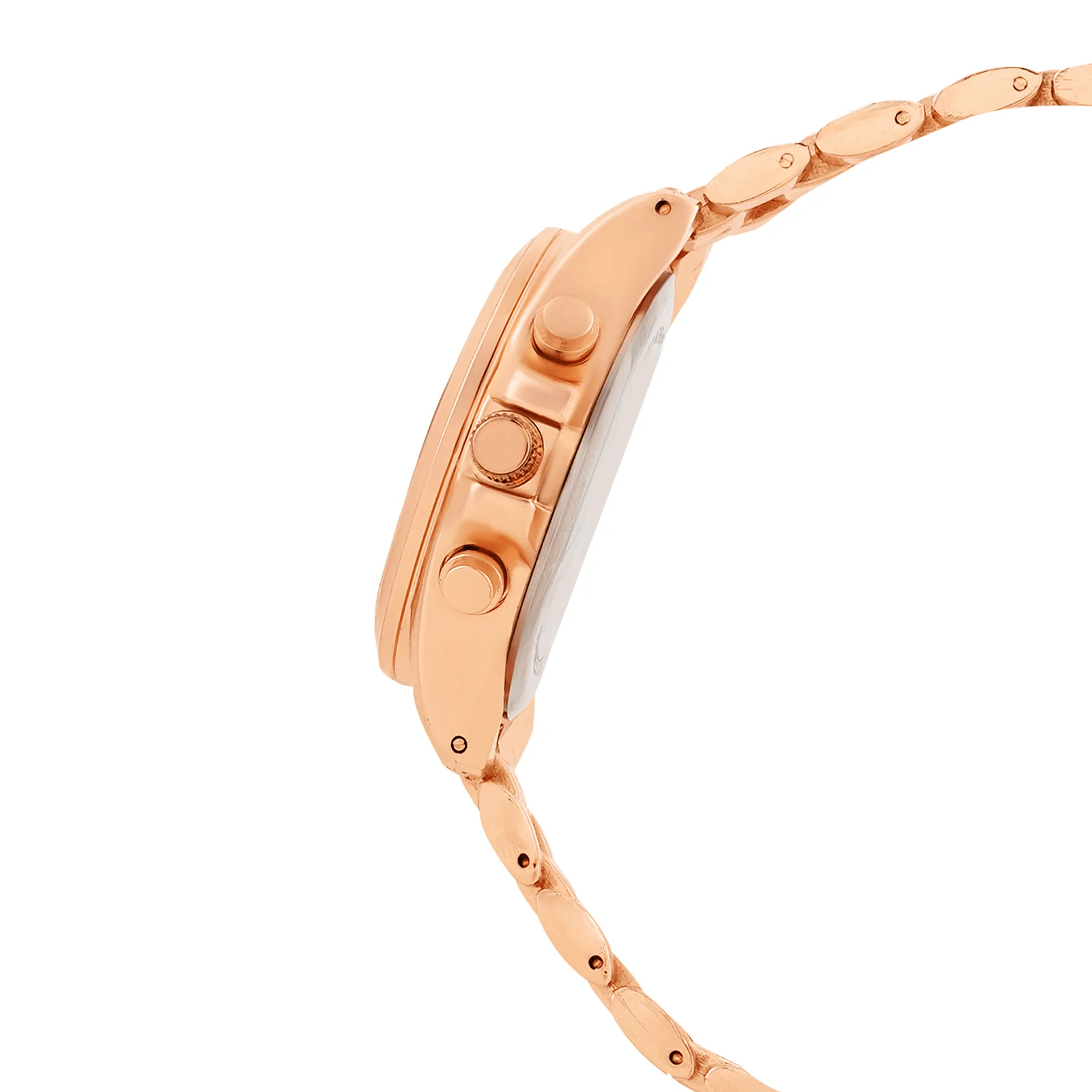 Stellar Rose Gold Large Dial Linked Chain Strap Women's Watch - Image 5