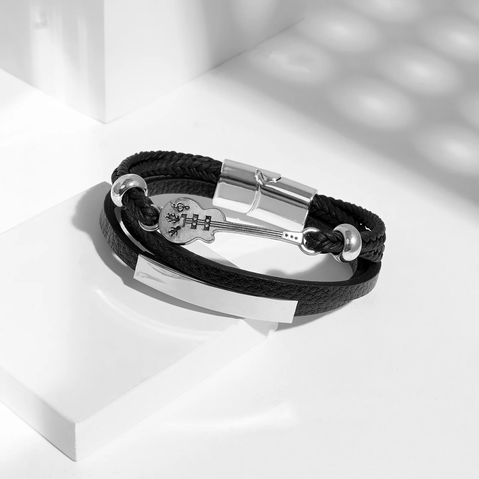 Street Beat Men's Black Bracelet - Image 2