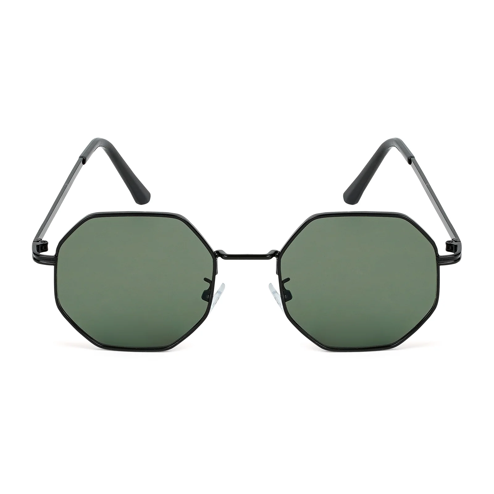 Suga Octagon Round Black and Green Sunglasses - Image 3