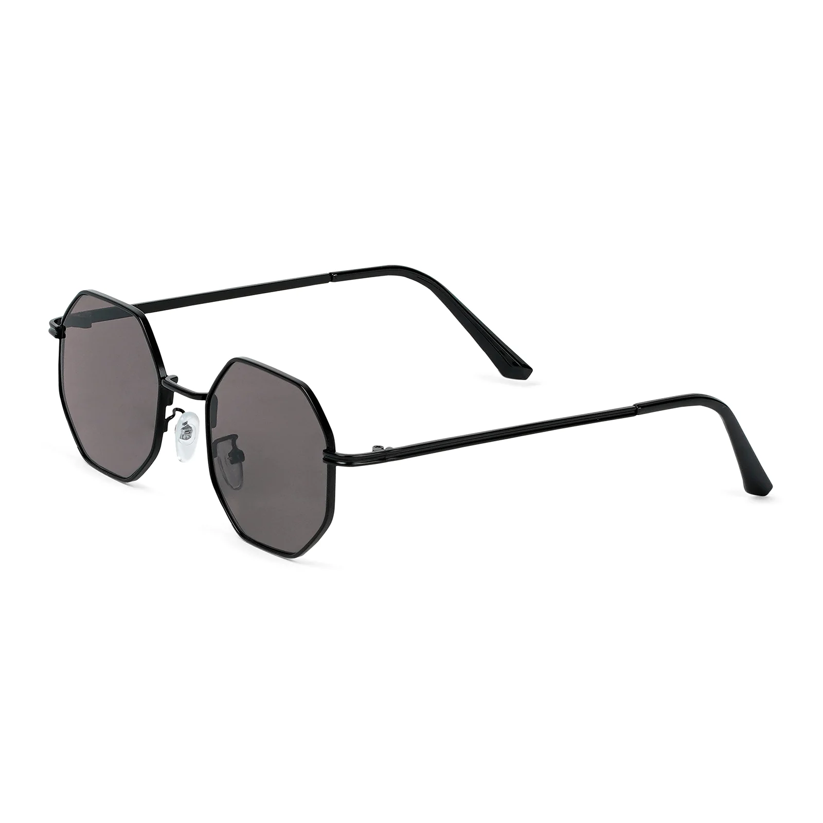 Suga Octagon Round Black Sunglasses - Image 4