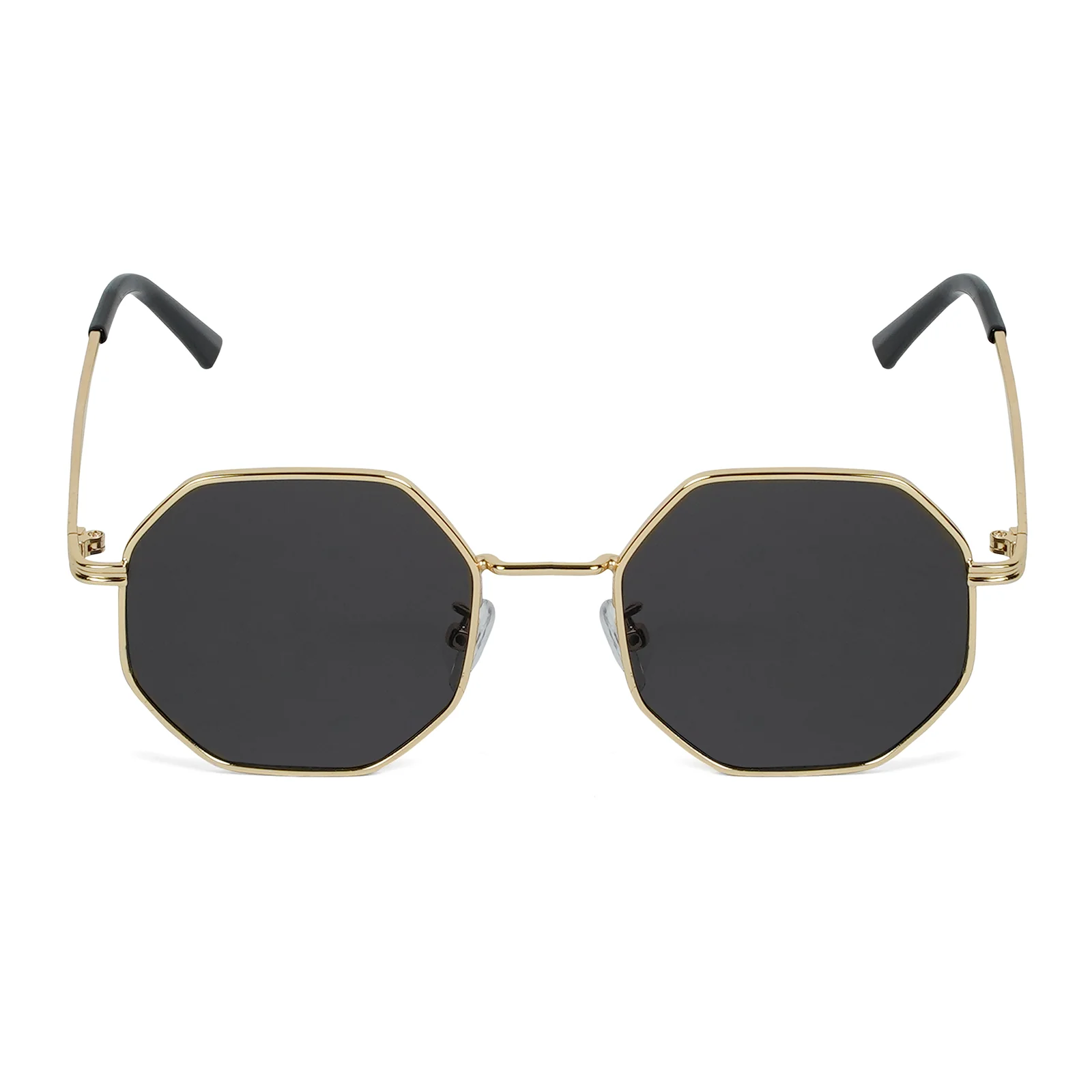 Suga Octagon Round Gold Black Sunglasses - Image 3