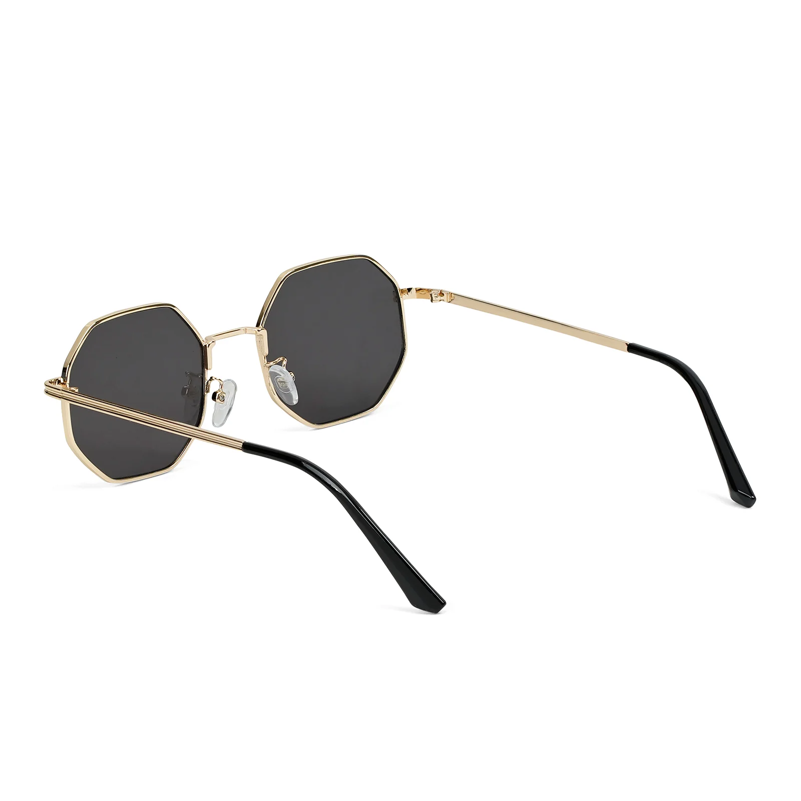 Suga Octagon Round Gold Black Sunglasses - Image 6