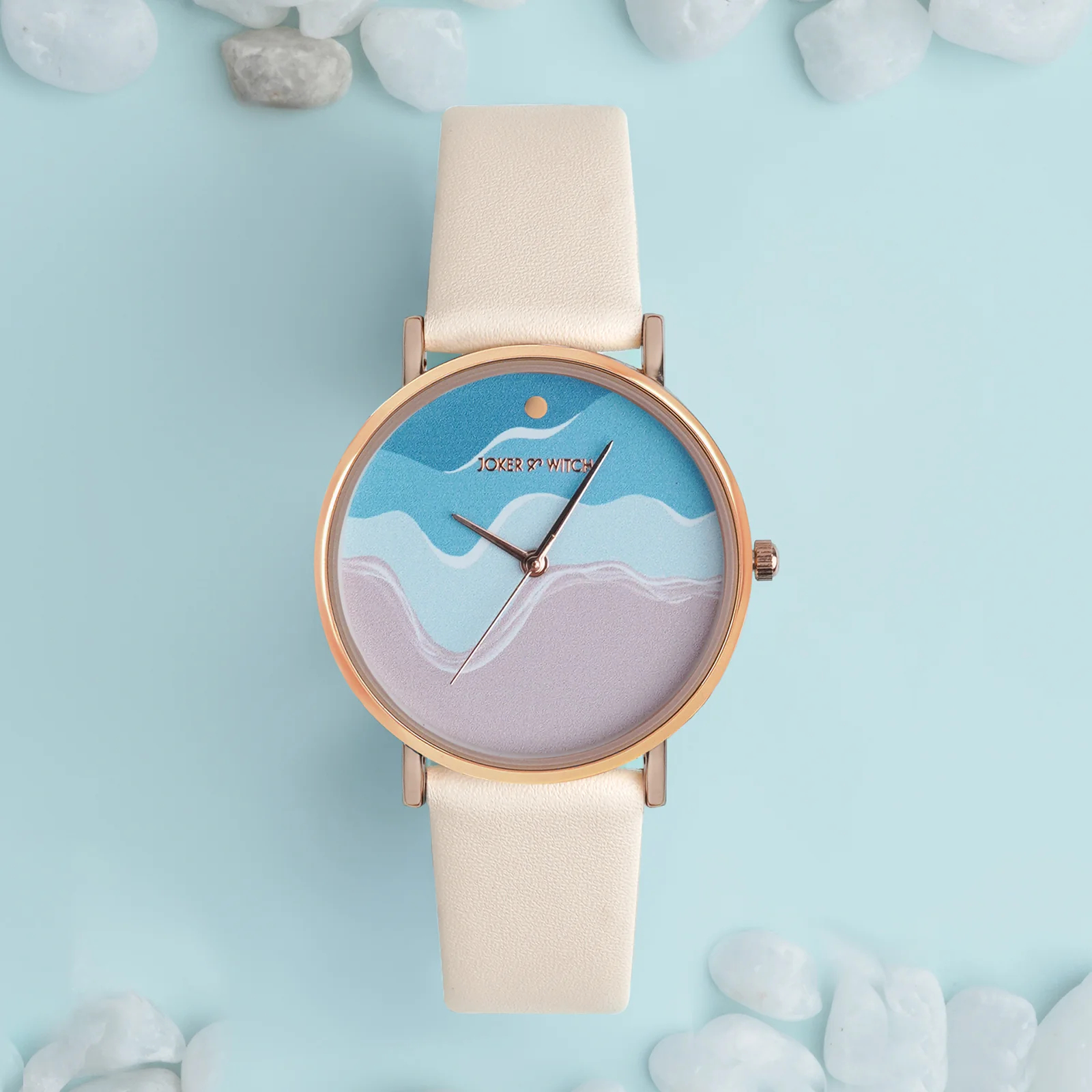 Printed Summer Multicolor Medium Dial Brown PU Strap Women's Watch - Image 3
