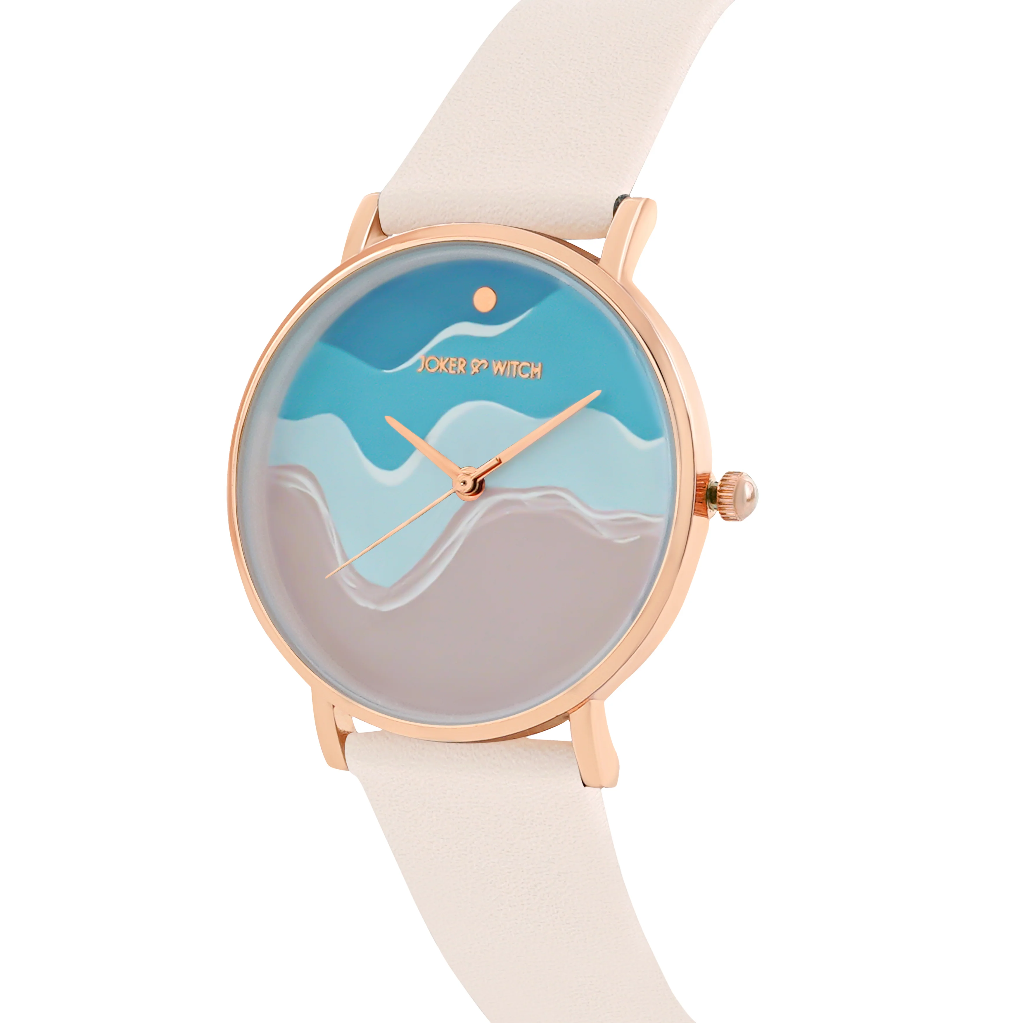Printed Summer Multicolor Medium Dial Brown PU Strap Women's Watch - Image 4
