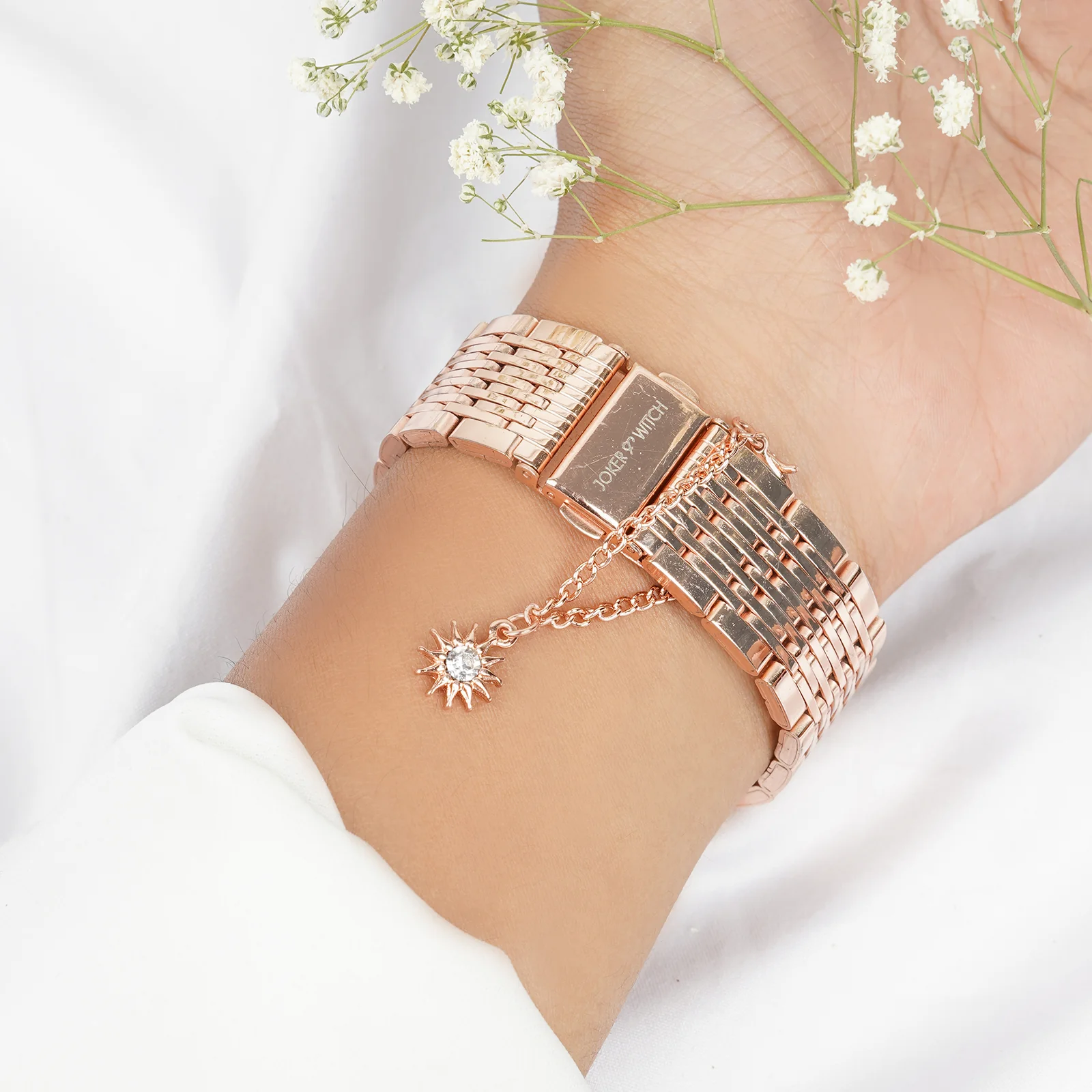 Sunday Rhinestone Rosegold Watch Charm - Image 2