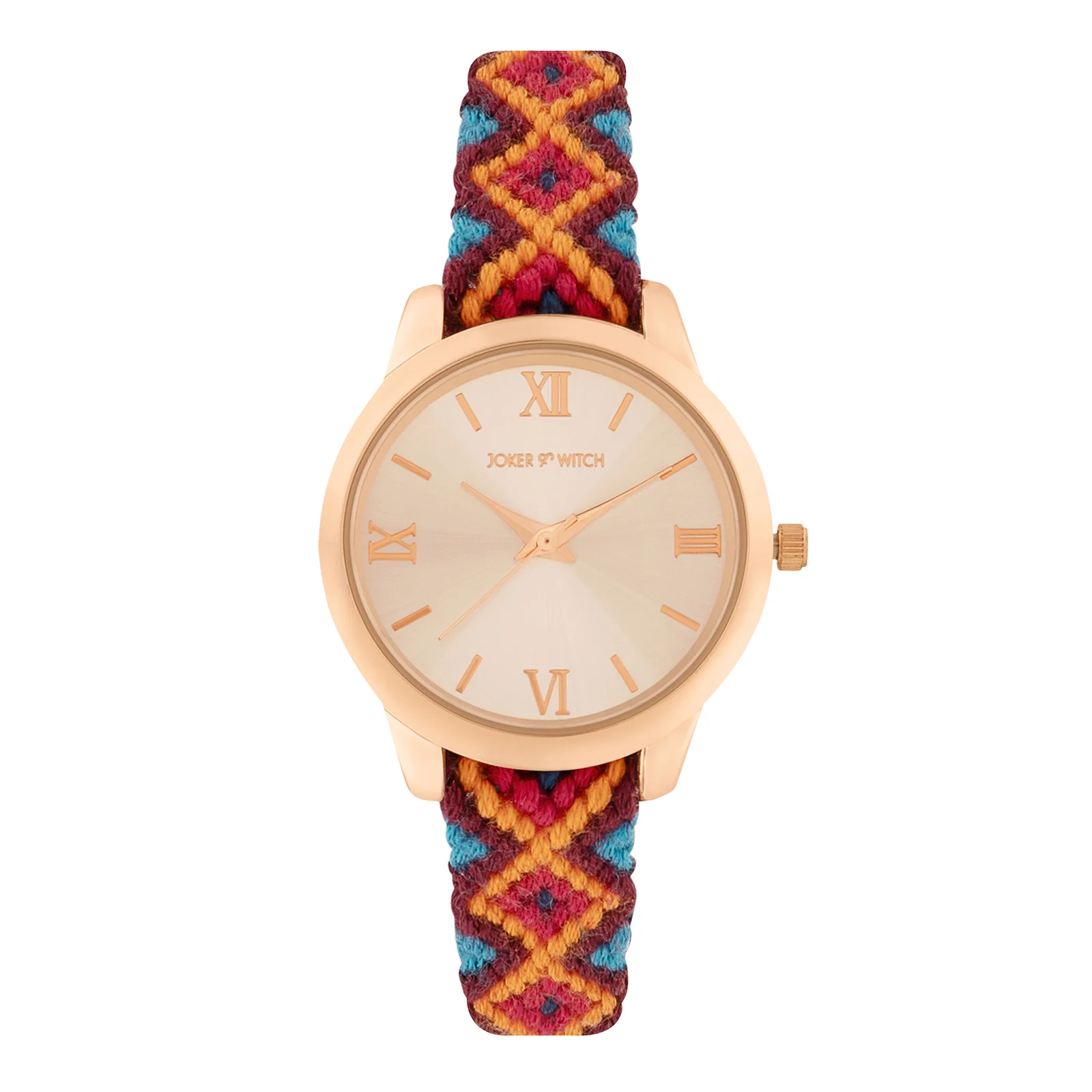 Sundown Strand Rose Gold Medium Dial Multicolor Macrame Strap Women's Watch - Image 3