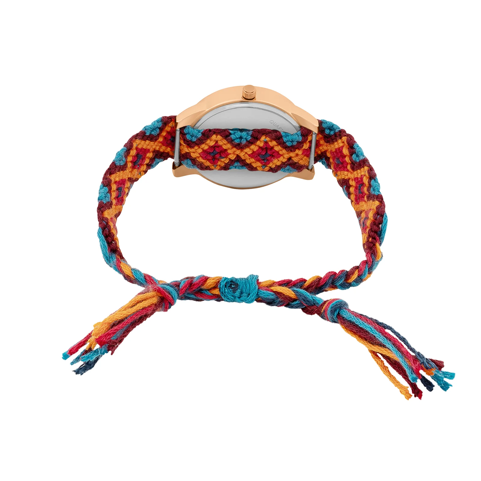 Sundown Strand Rose Gold Medium Dial Multicolor Macrame Strap Women's Watch - Image 6