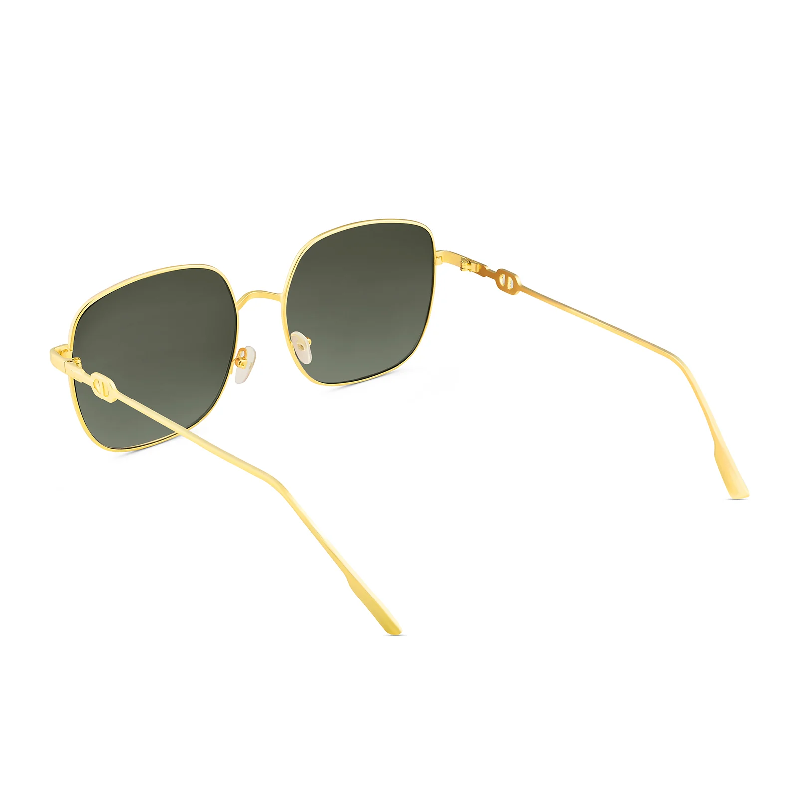 Sunkissed Square Dark Brown and Gold Oversized Sunglasses - Image 3