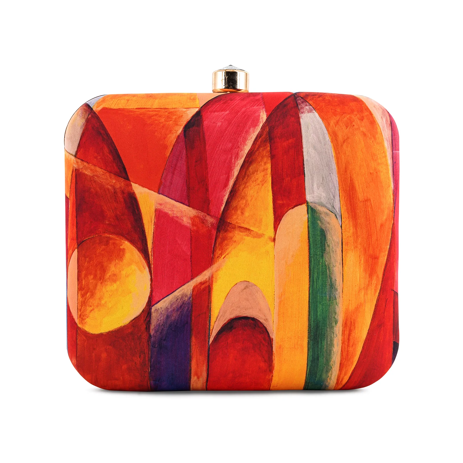 Sunny Amber Multicolour Printed Clutch - Image 4