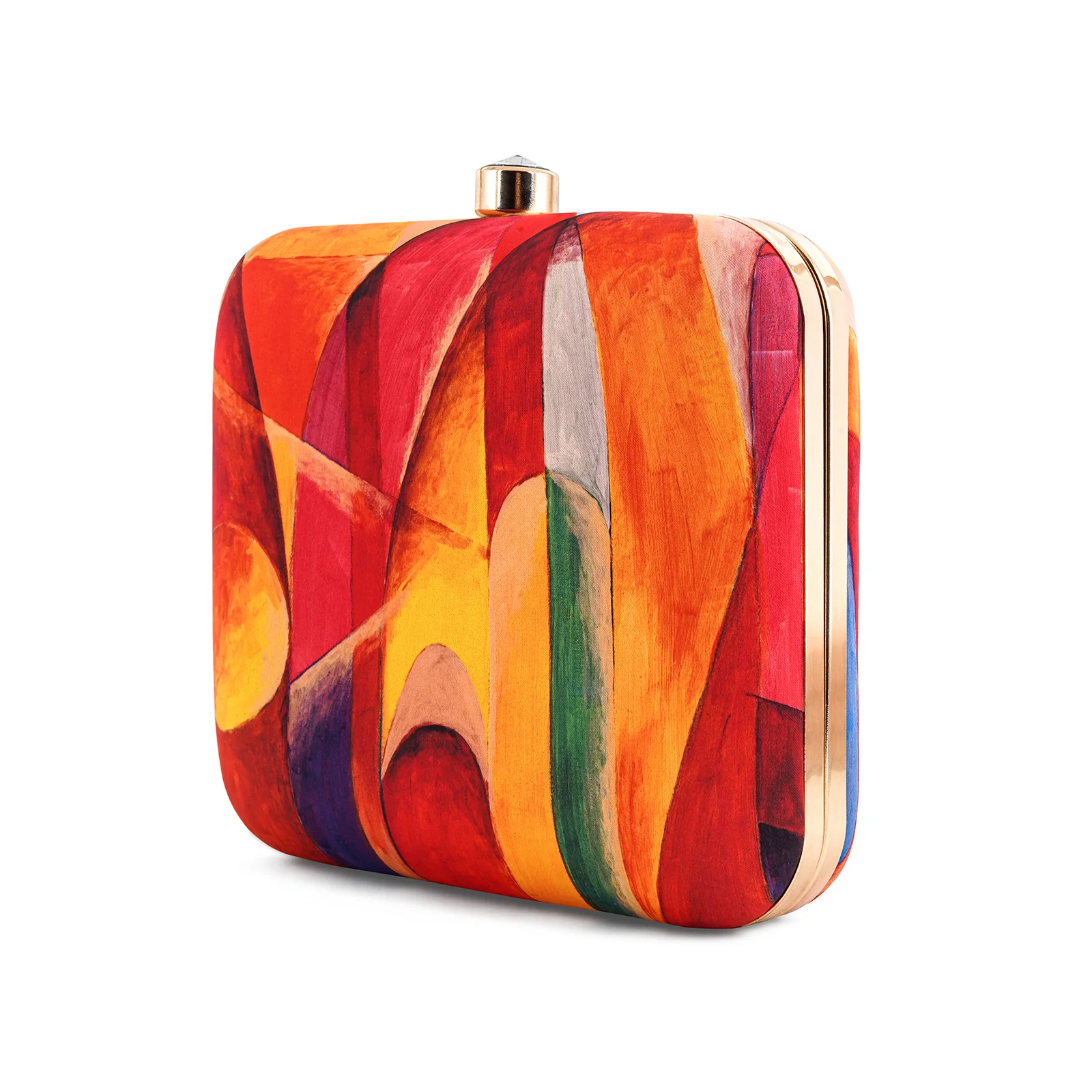 Sunny Amber Multicolour Printed Clutch - Image 5