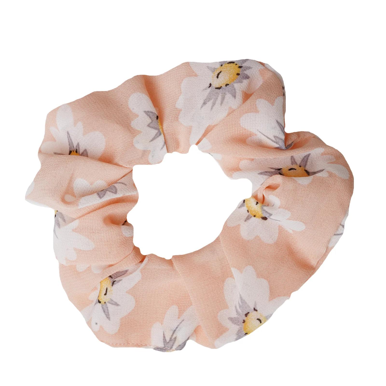 Sunshine Chiffon Beige Scrunchie - Image 2