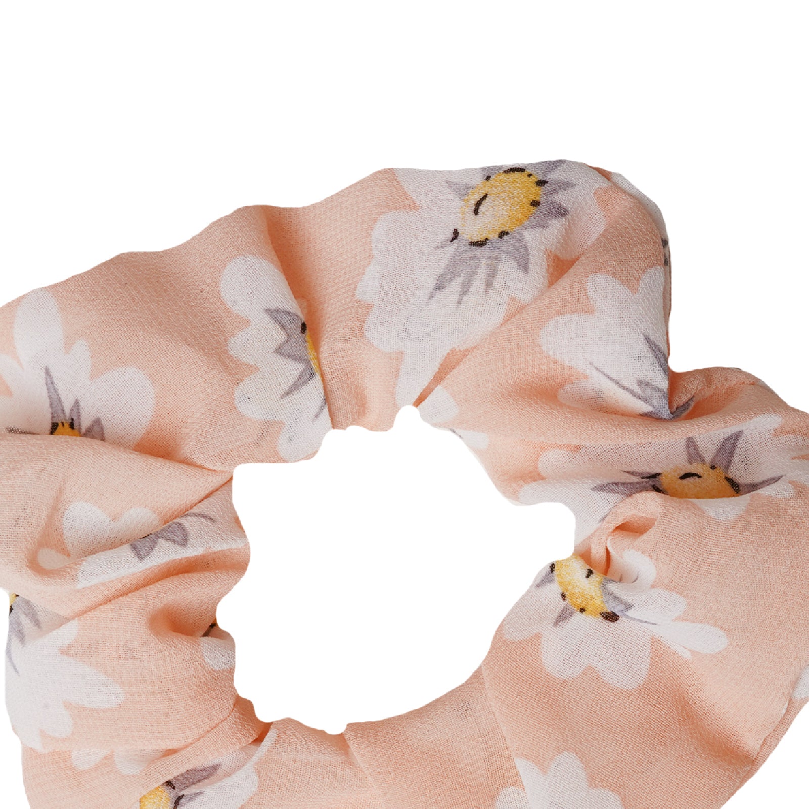 Sunshine Chiffon Beige Scrunchie - Image 4