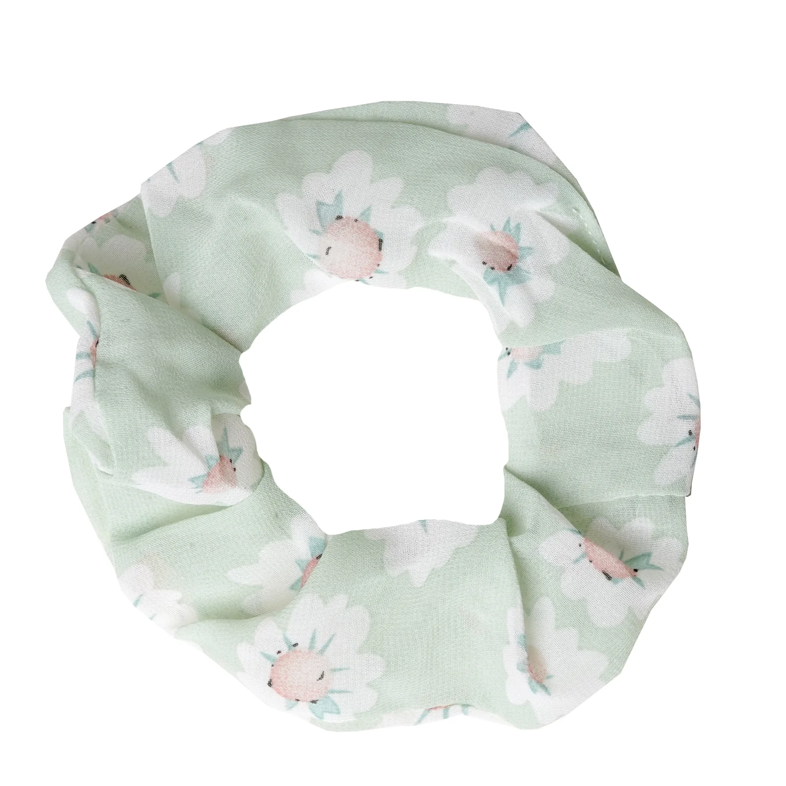 Sunshine Chiffon Green Scrunchie - Image 2