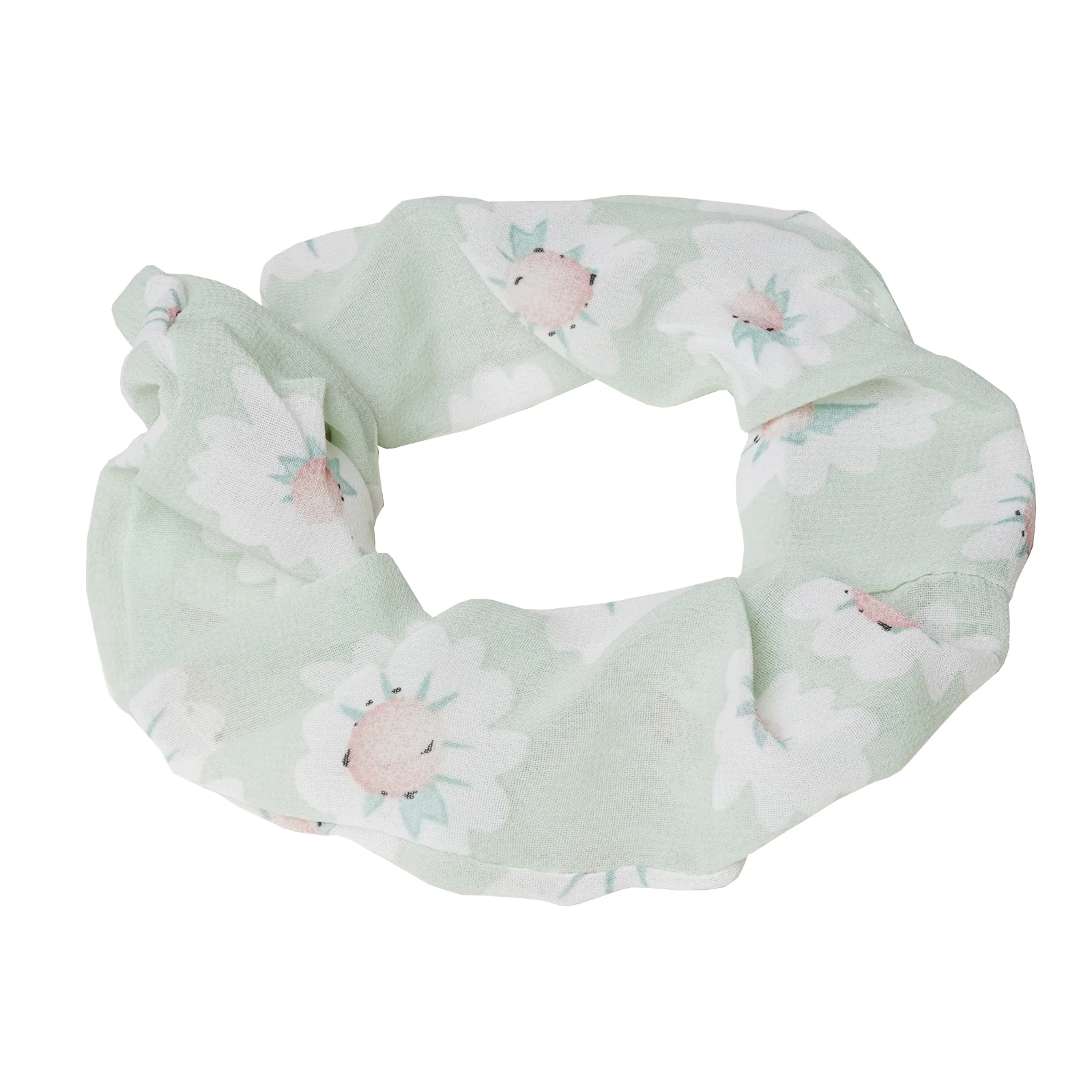Sunshine Chiffon Green Scrunchie - Image 3