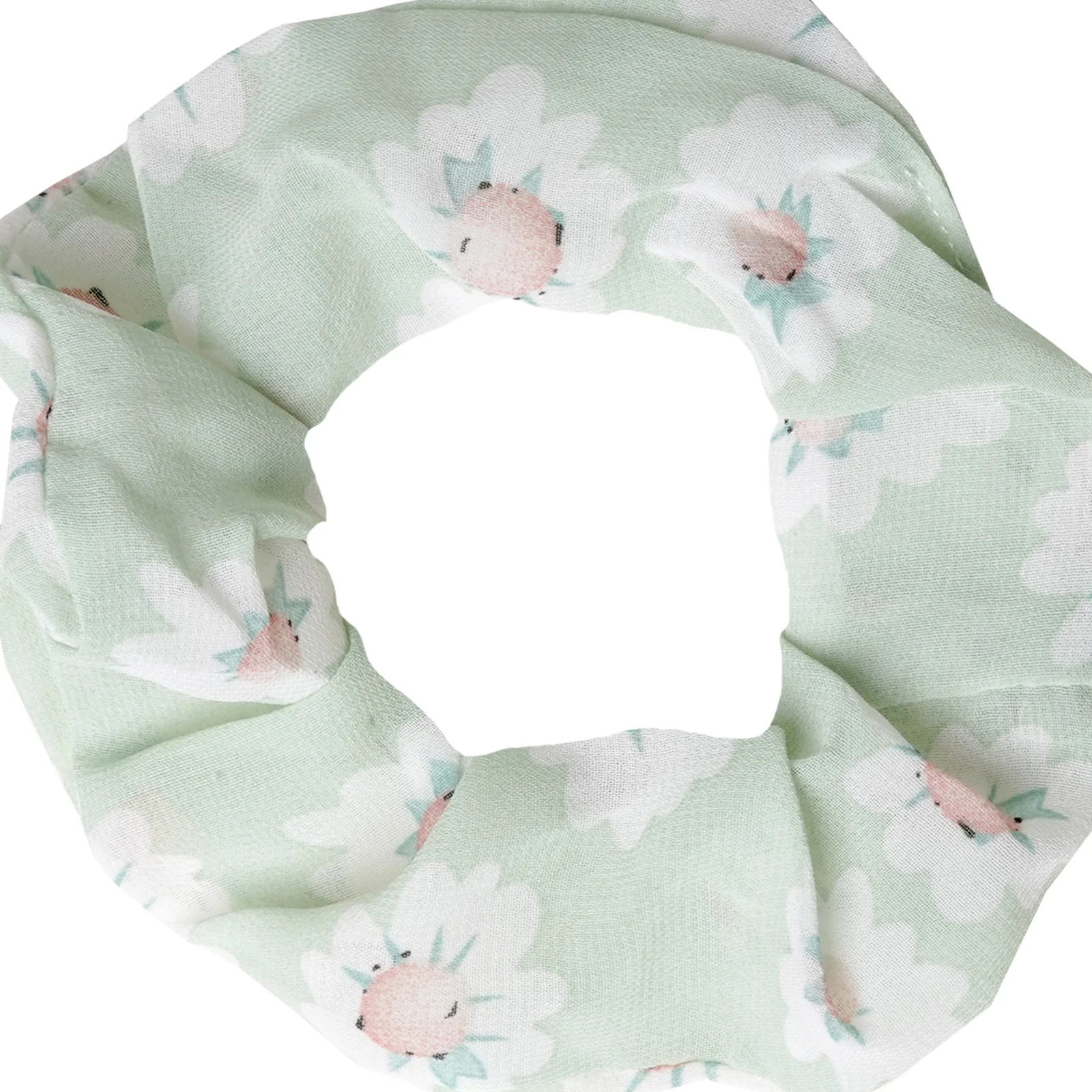 Sunshine Chiffon Green Scrunchie - Image 4