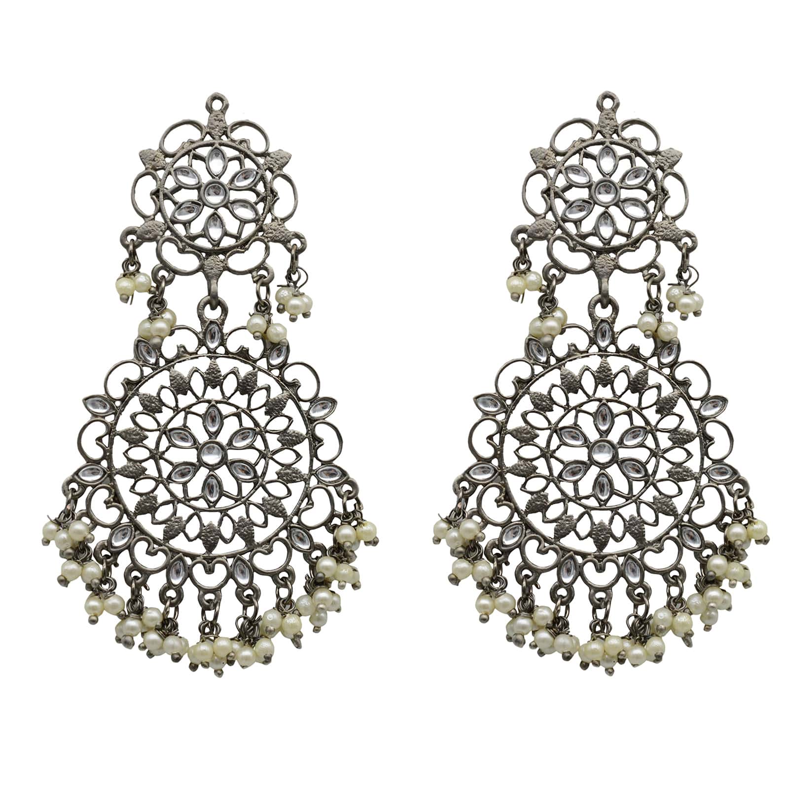 Swati Silver Oxidized Earrings - Image 3