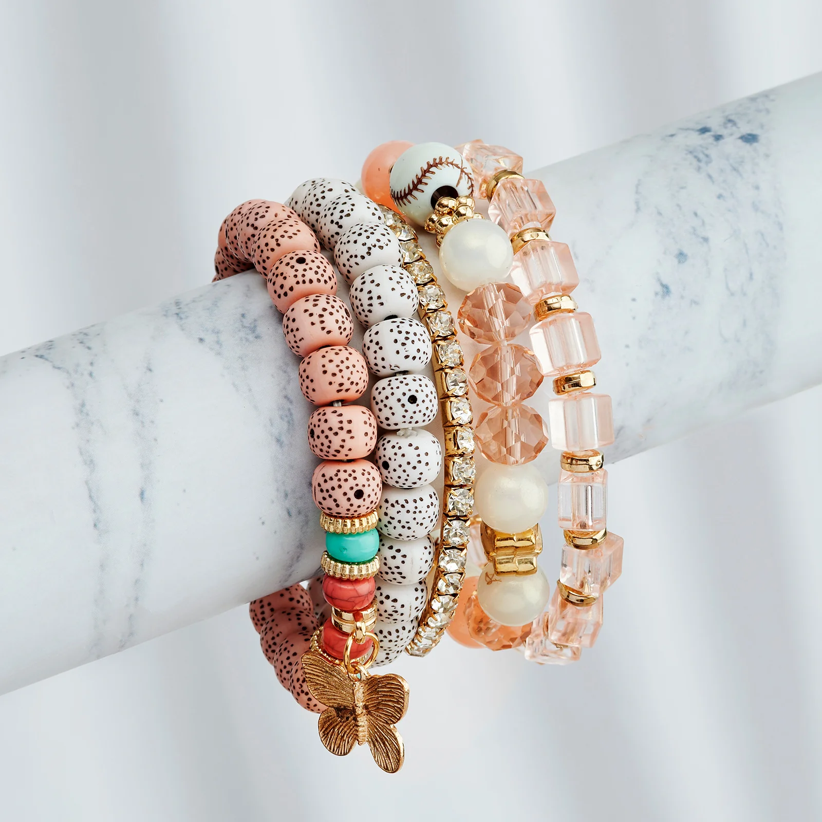 Sweet Nothing Blush Beaded Bracelet - Image 2