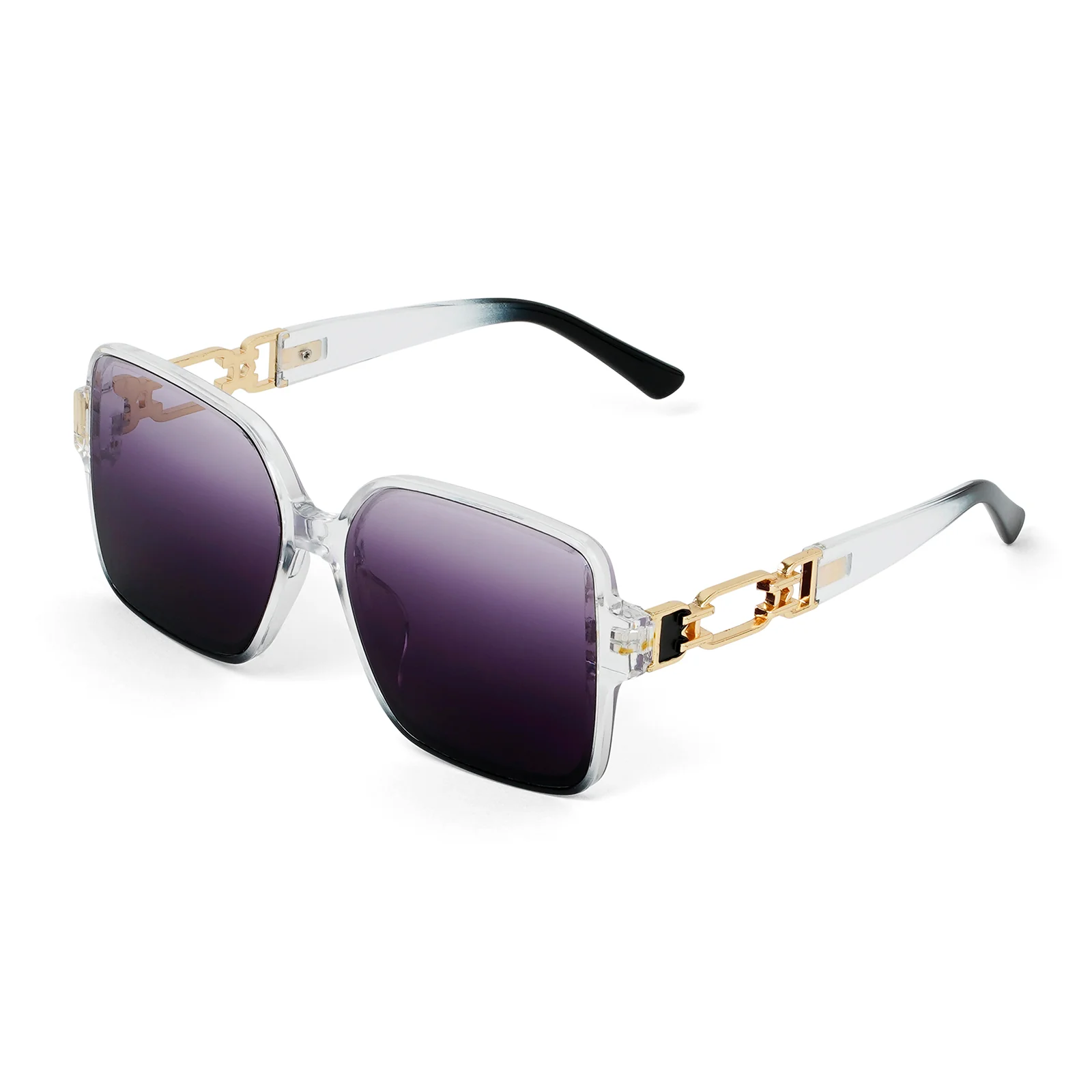 Tea Party Square Purple Sunglasses - Image 4