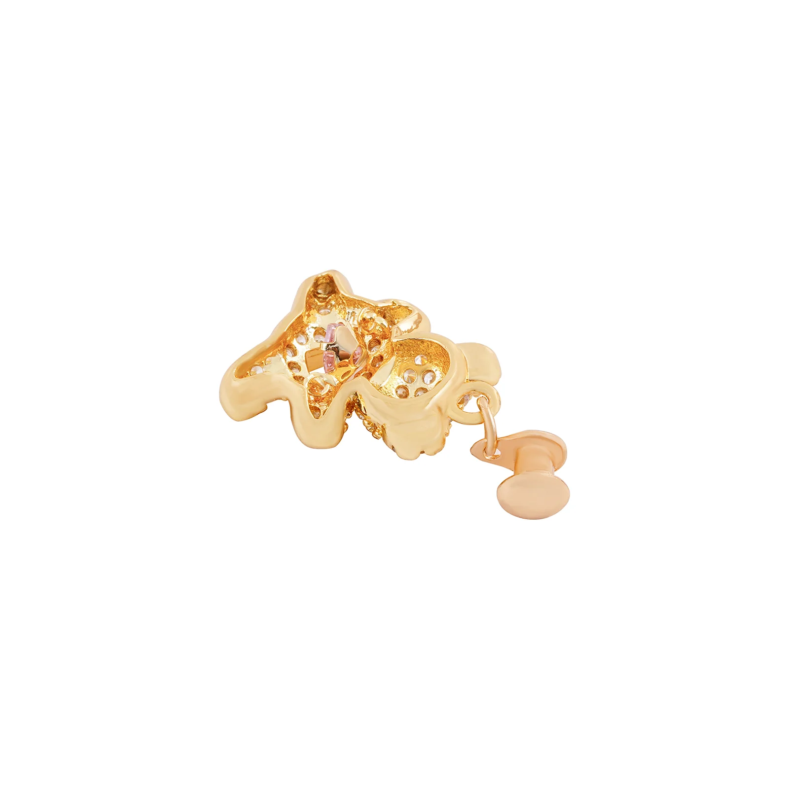 Teddy Bear Gold Pin Watch Charm - Image 4