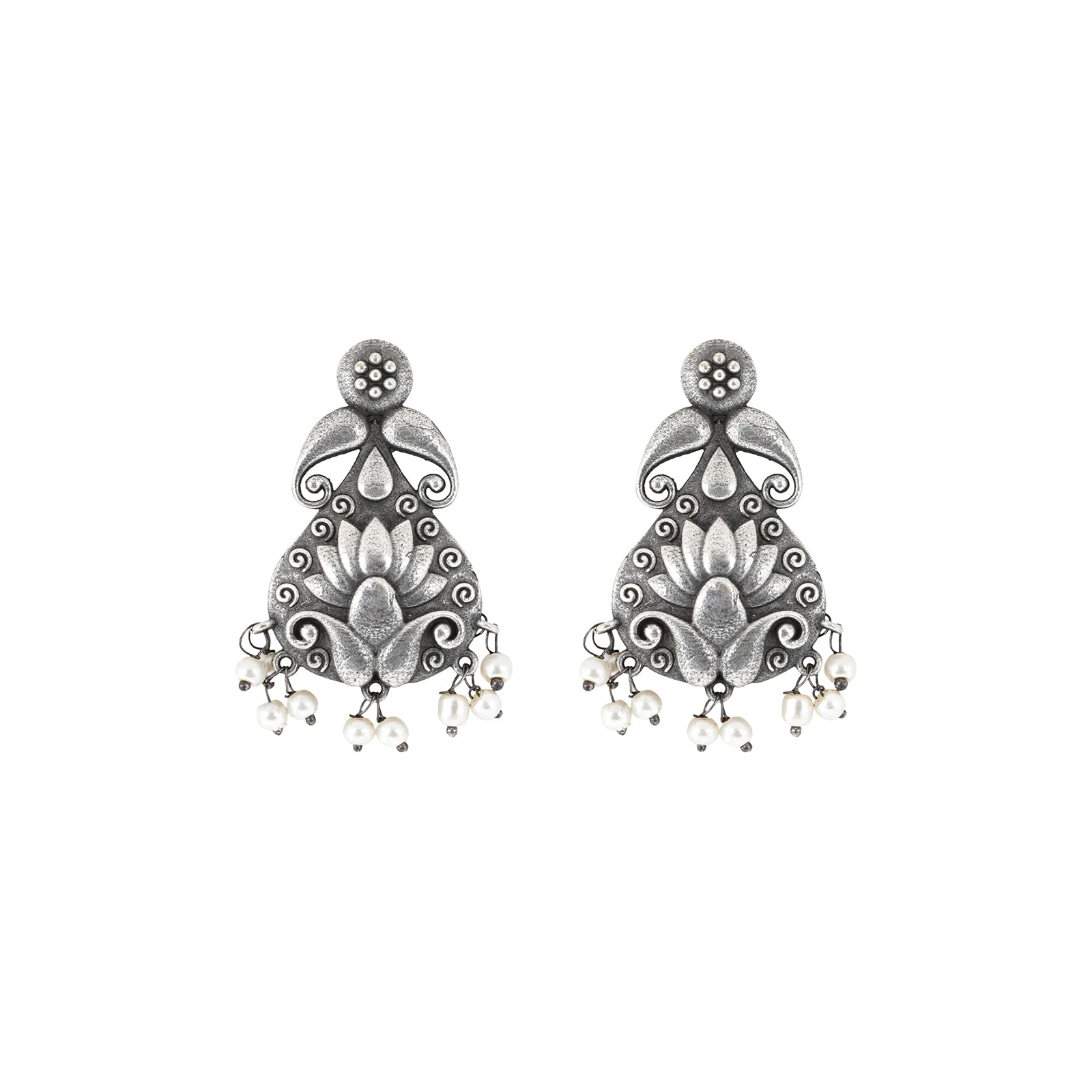 Teejh Aabir Silver Oxidised Earrings - Image 2
