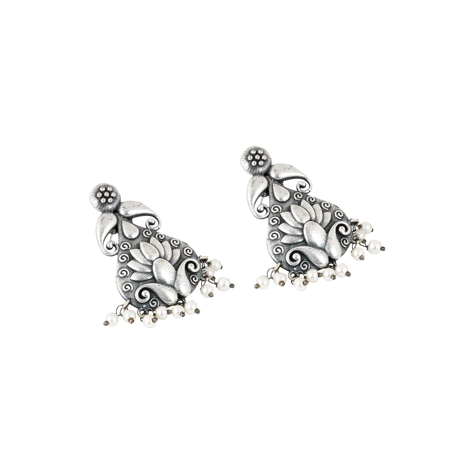 Teejh Aabir Silver Oxidised Earrings - Image 3
