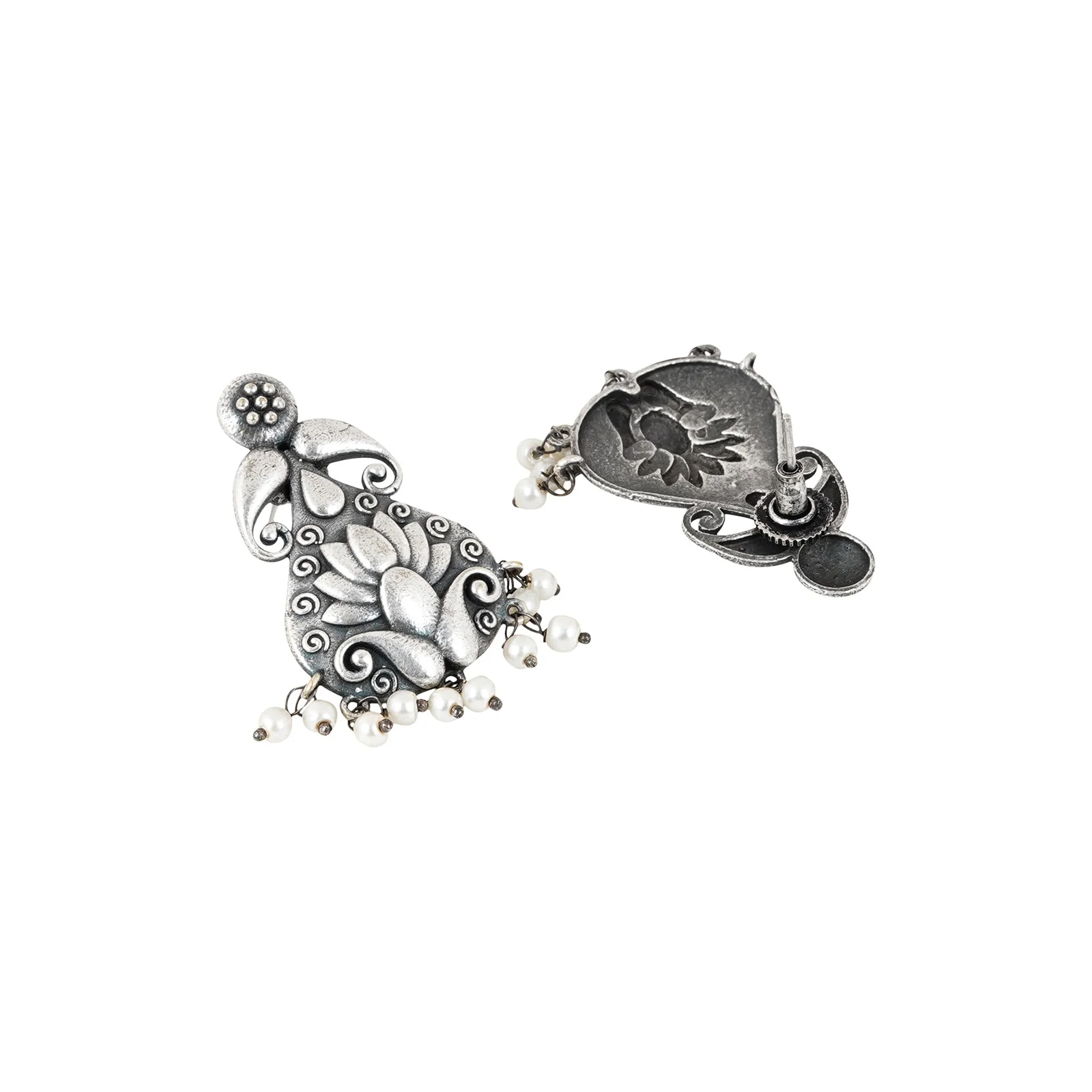 Teejh Aabir Silver Oxidised Earrings - Image 4