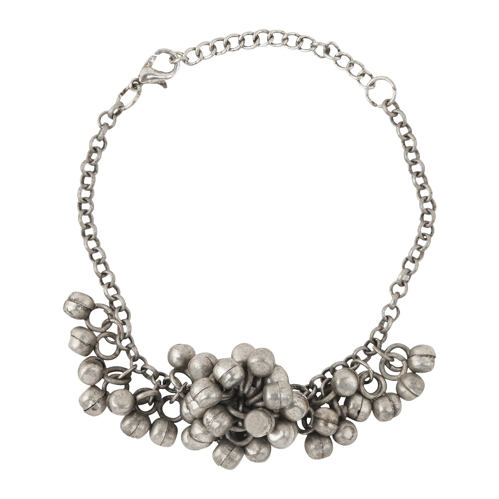 Teejh Aafrah Ghungroo Silver Oxidised Bracelet - Image 4