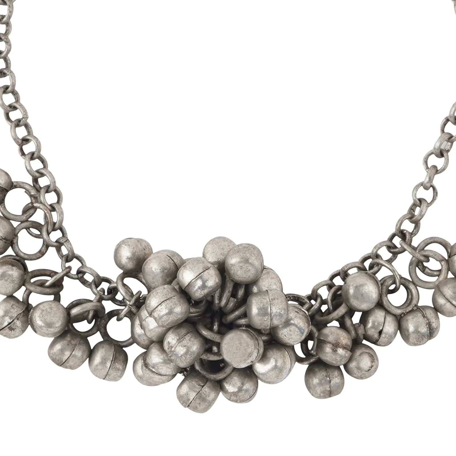 Teejh Aafrah Ghungroo Silver Oxidised Bracelet - Image 5