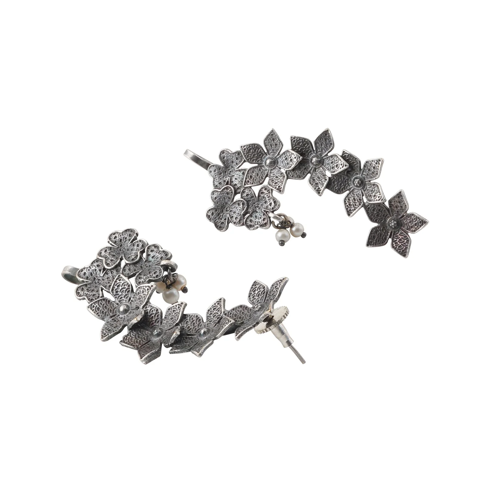 Teejh Aaira Silver Oxidised Earcuff - Image 4