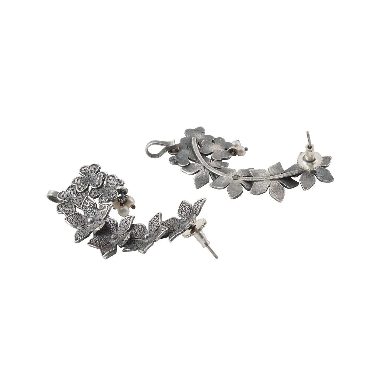 Teejh Aaira Silver Oxidised Earcuff - Image 5
