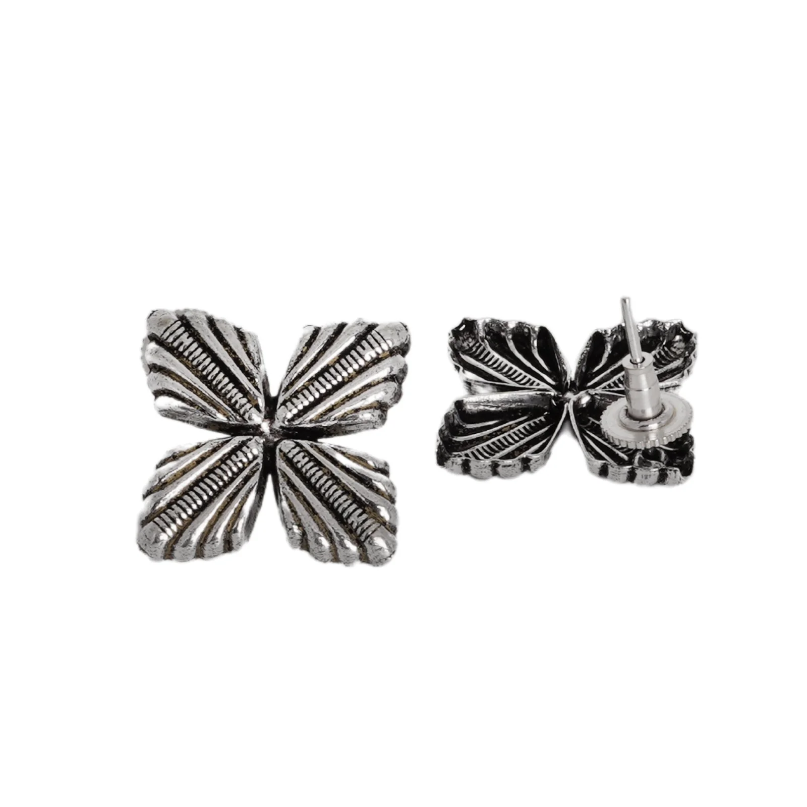 Teejh Aaloka Silver Oxidised  Choker Necklace Set - Image 7