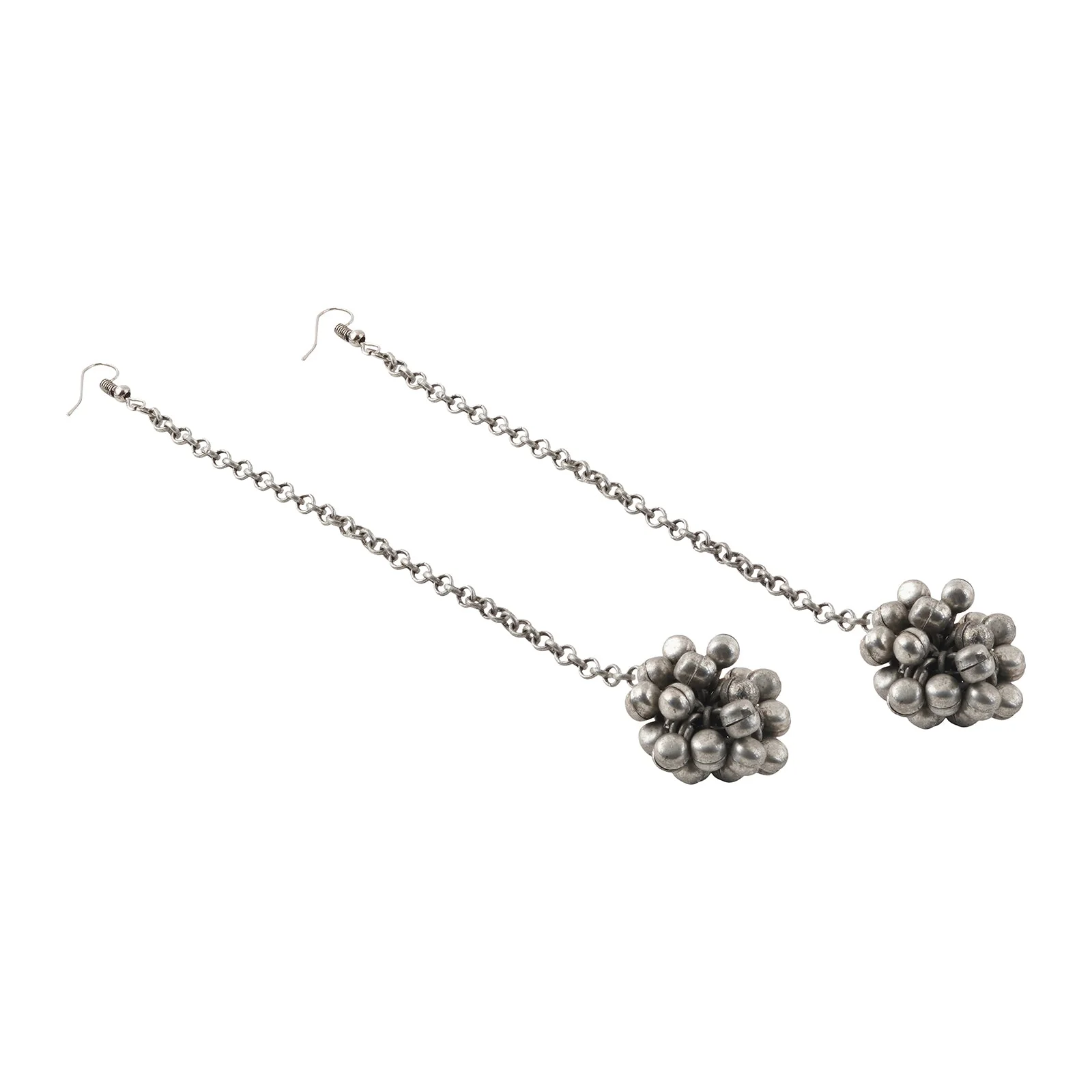 Teejh Aamna Ghungroo Silver Oxidised Earring - Image 4