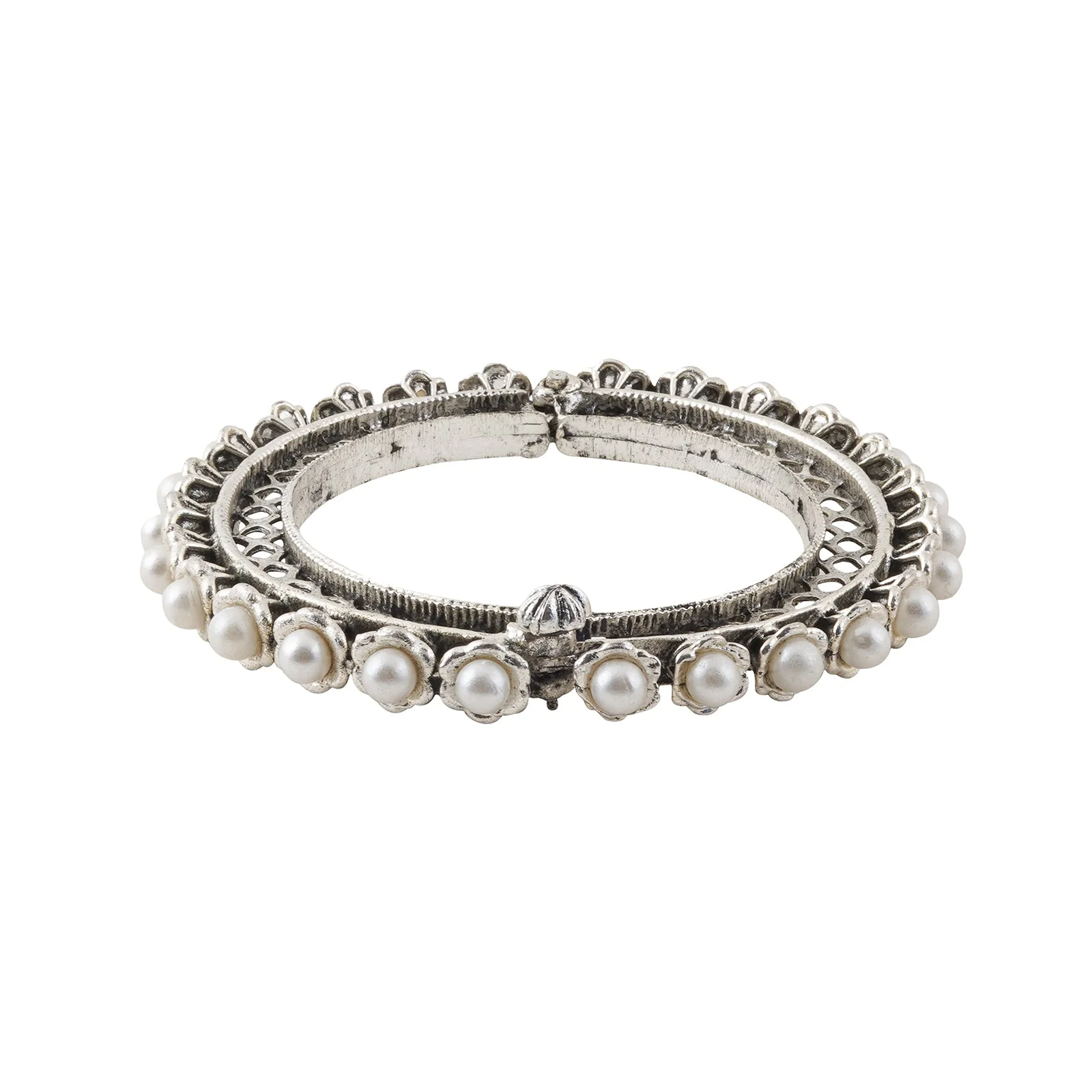 Teejh Aanika Silver Oxidised Bracelet - Image 4