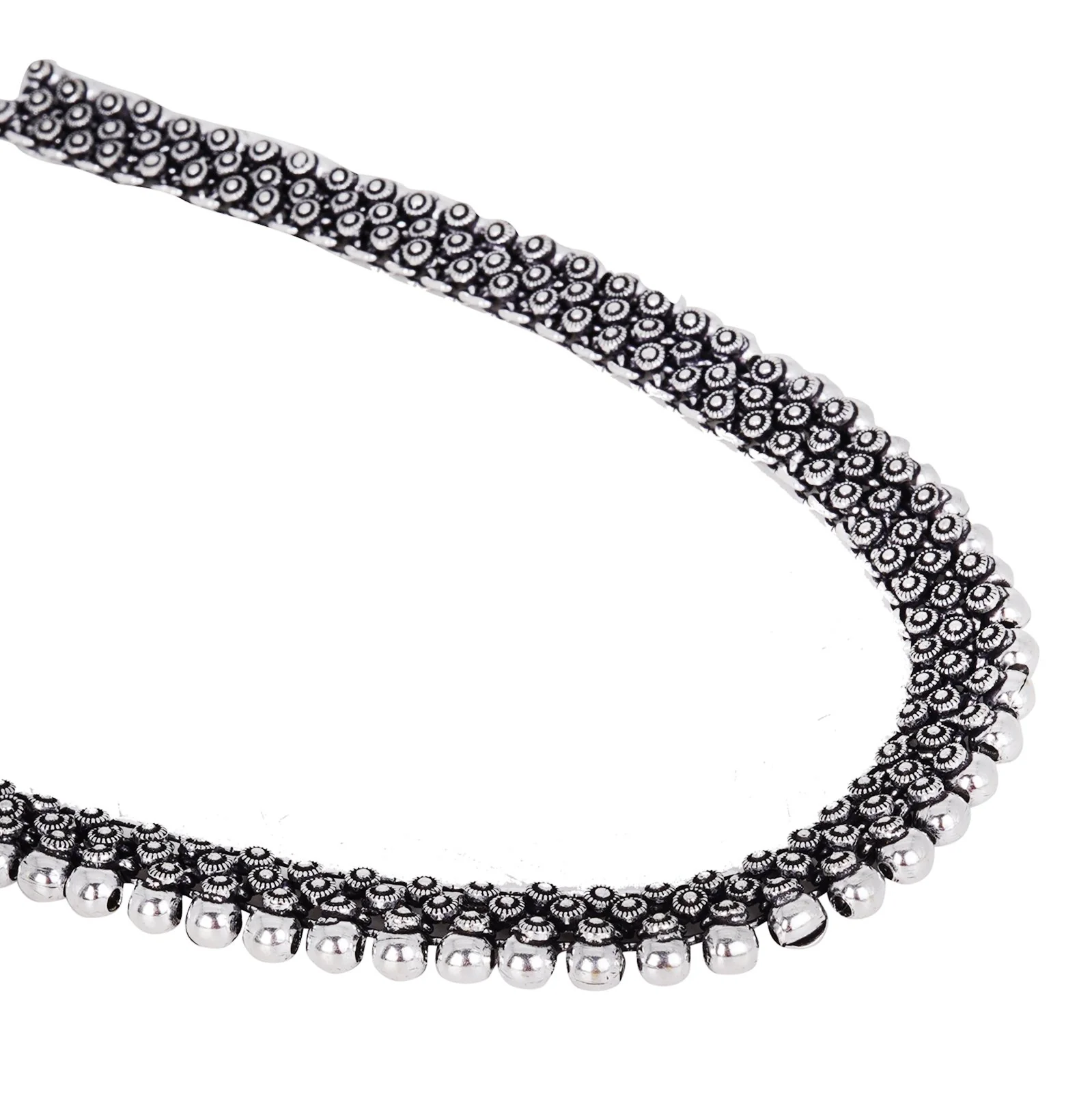 Teejh Aanshi Long Ethnic Silver Oxidised Necklace - Image 5