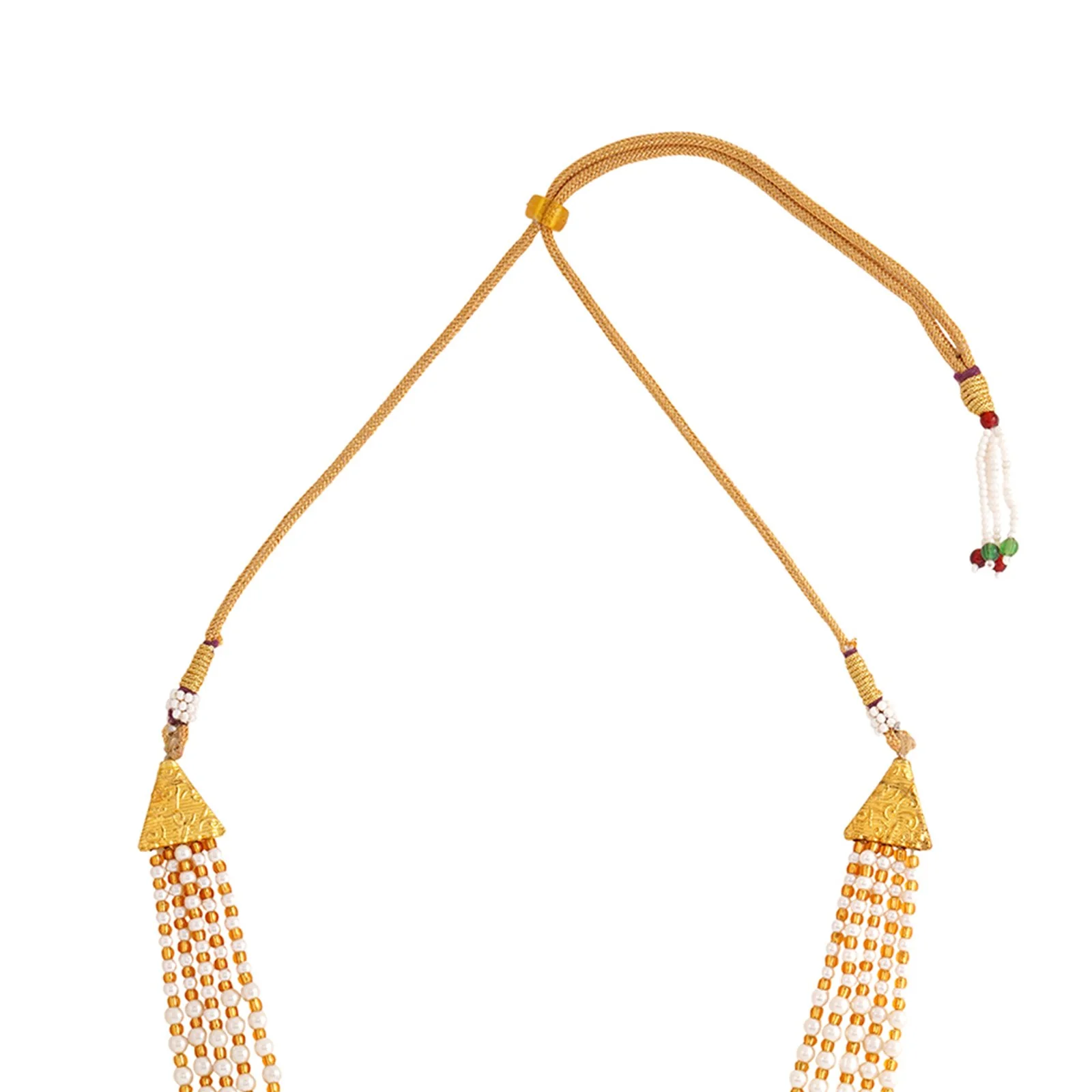 Teejh Aarushi Red Bead And Pearl Necklace - Image 4