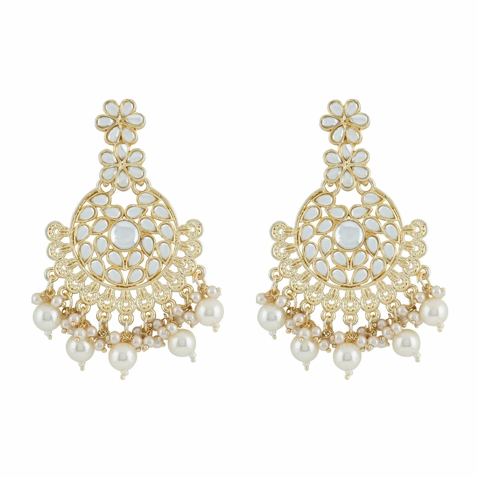 Teejh Aashnaa Pearl and Polki Earring - Image 3
