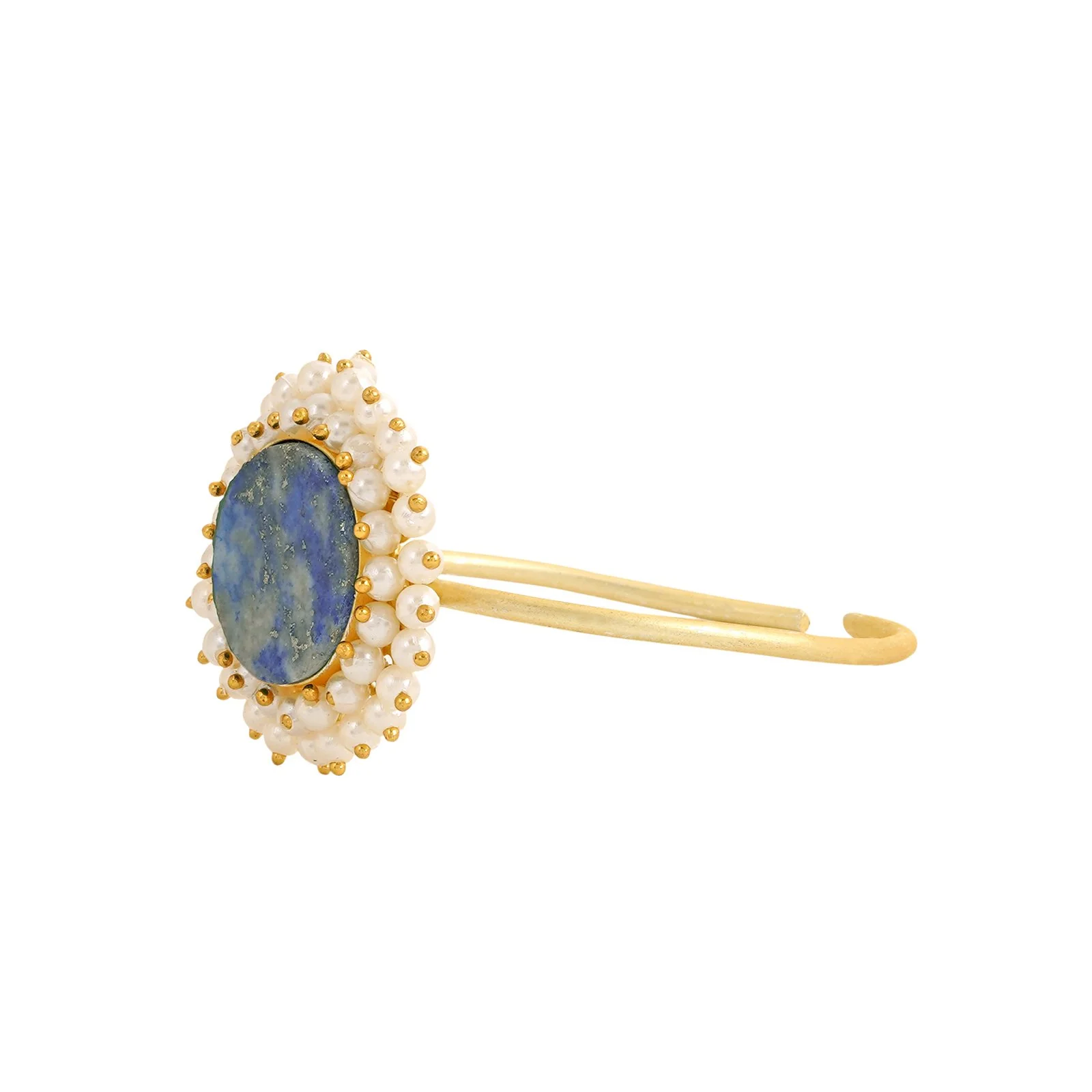 Teejh Aasita Blue Studded Pearl Bracelet - Image 3